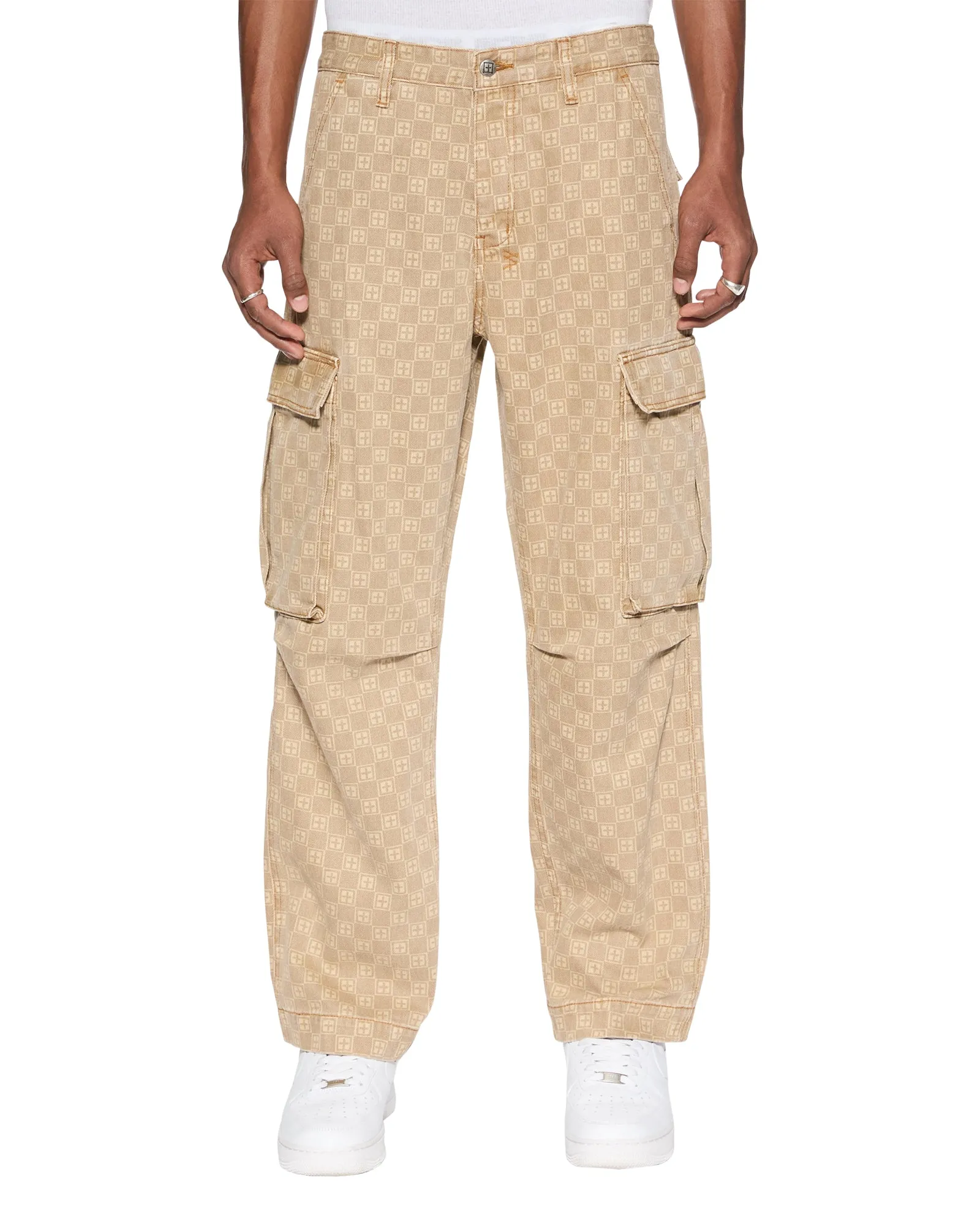 Layered Look Low Profile Fasteners Comfortable Movement BOX FUGITIVE CARGO PANT TAN