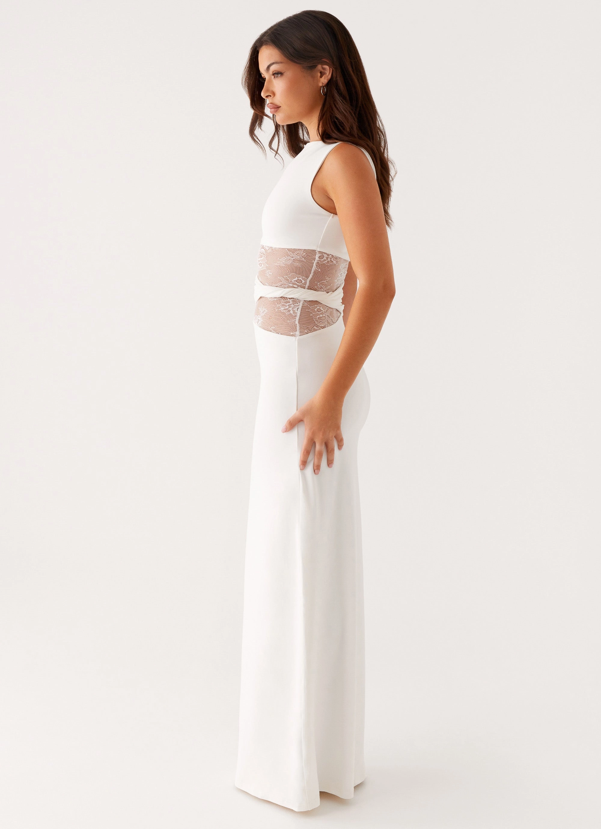 Karma Maxi Dress - White Soft Harmony Light Movement