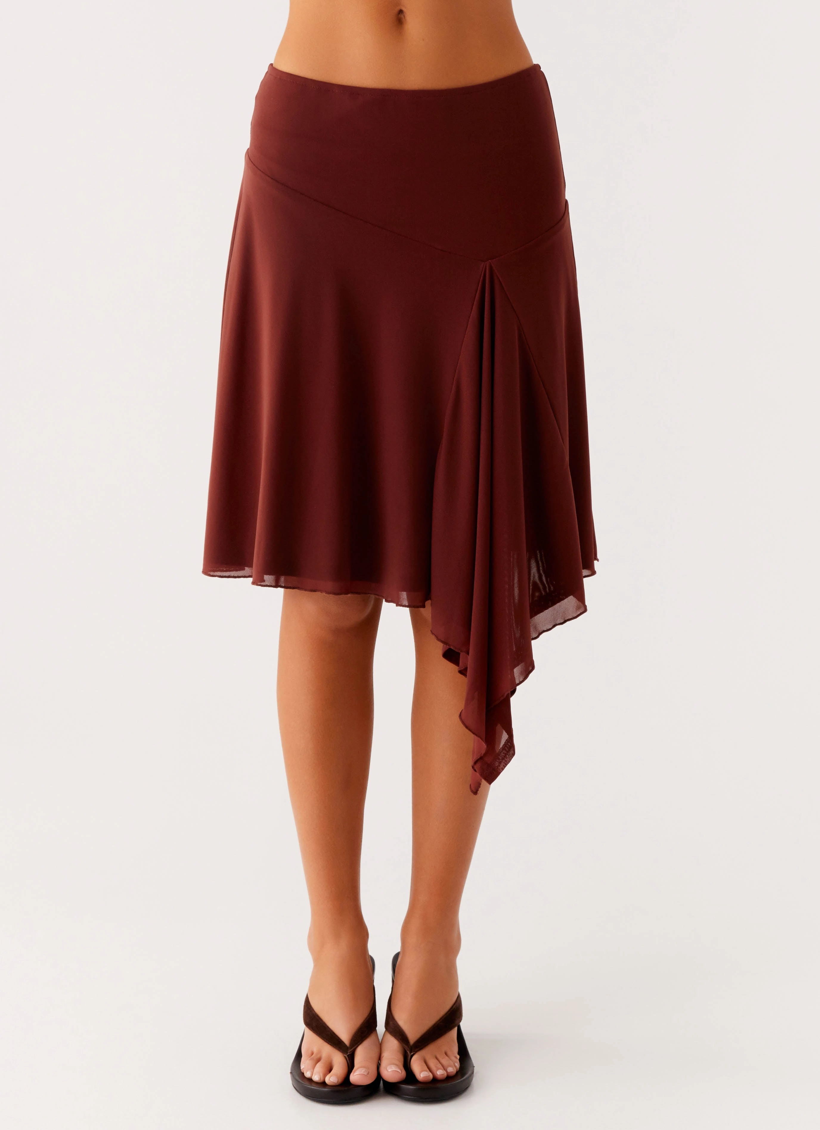 Mirage Midi Skirt - Chocolate Soft Touch