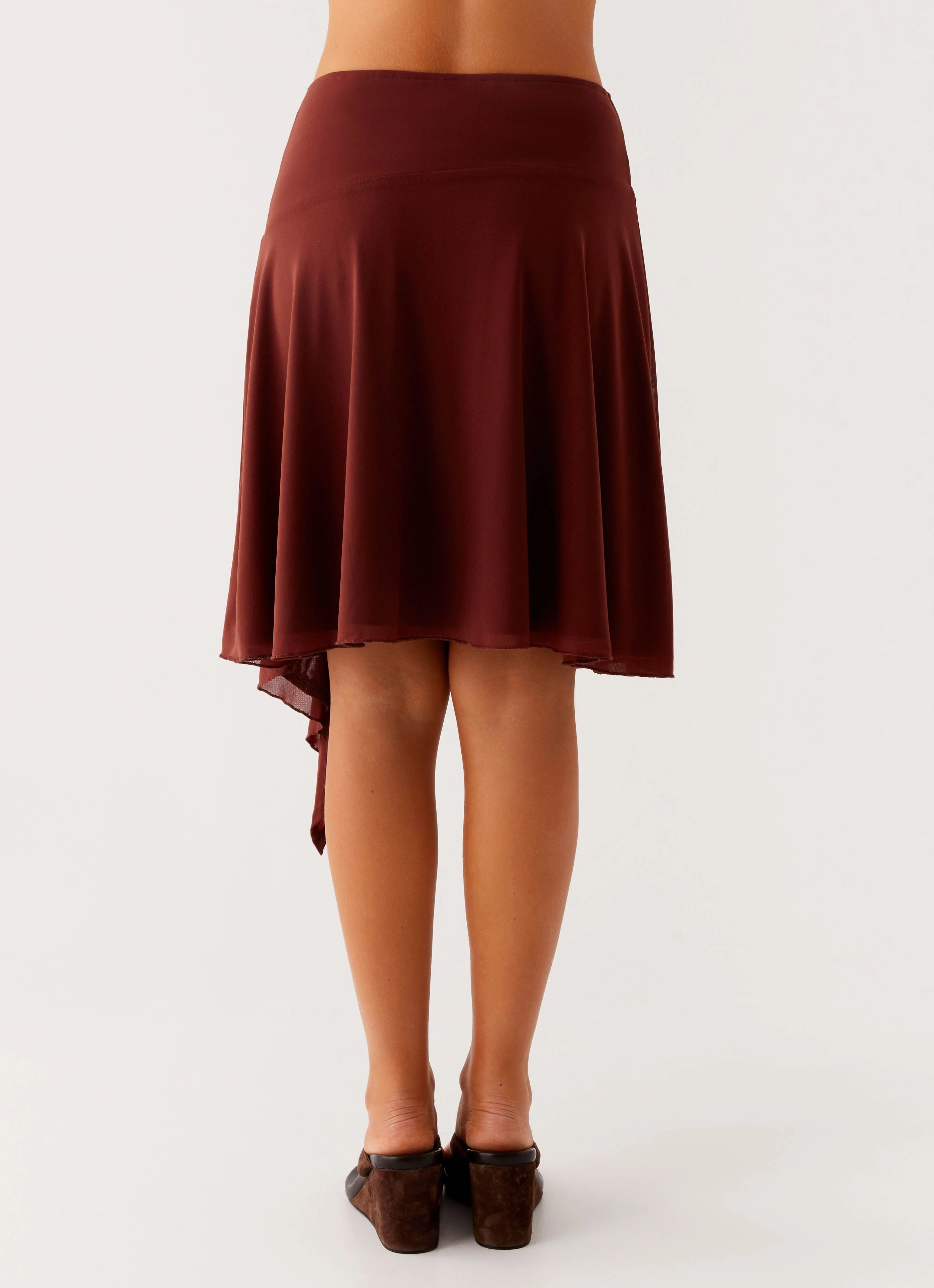 Travel Vibes Mirage Midi Skirt - Chocolate