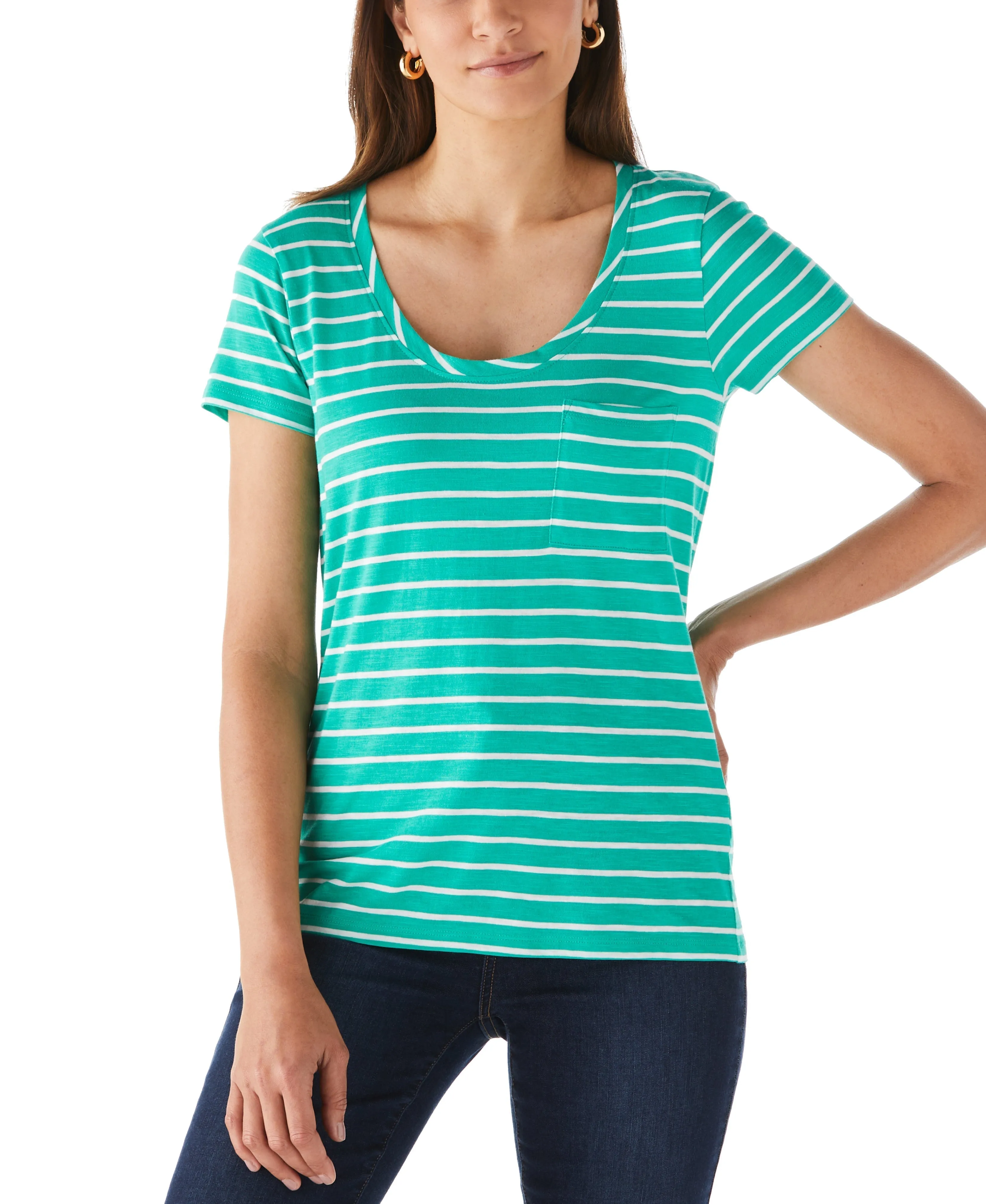 Reflective Detailing Relaxed Tee Stripe Slub Tee