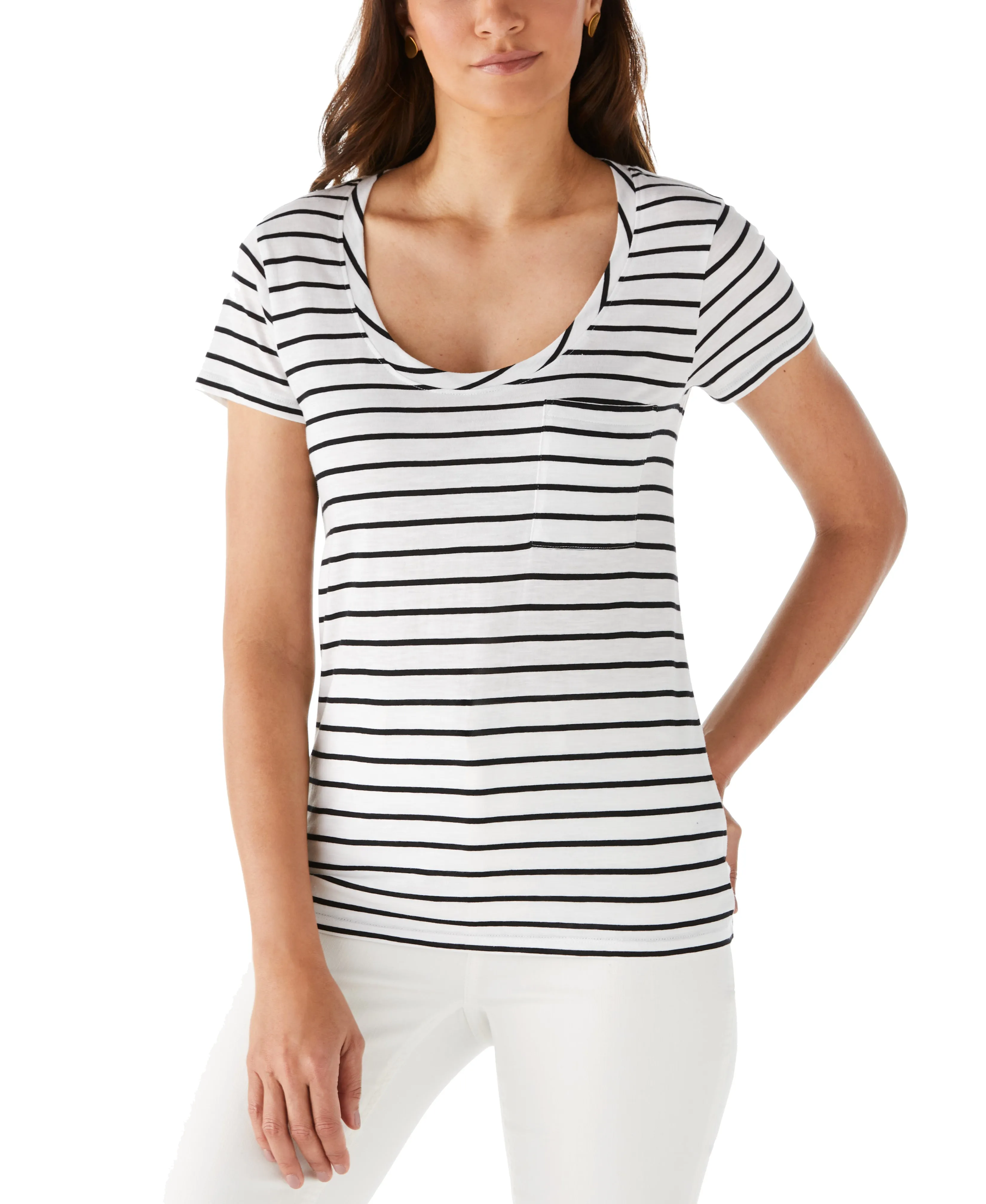 Stripe Slub Tee MinimalistCut Multi Pocket Configuration