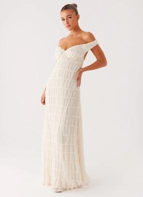 Abrasion-resistant Embrace Maxi Dress - Ivory