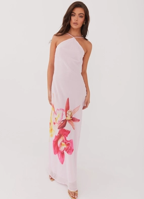 Blossom Hearts Maxi Dress - Pink Peony Street Ready