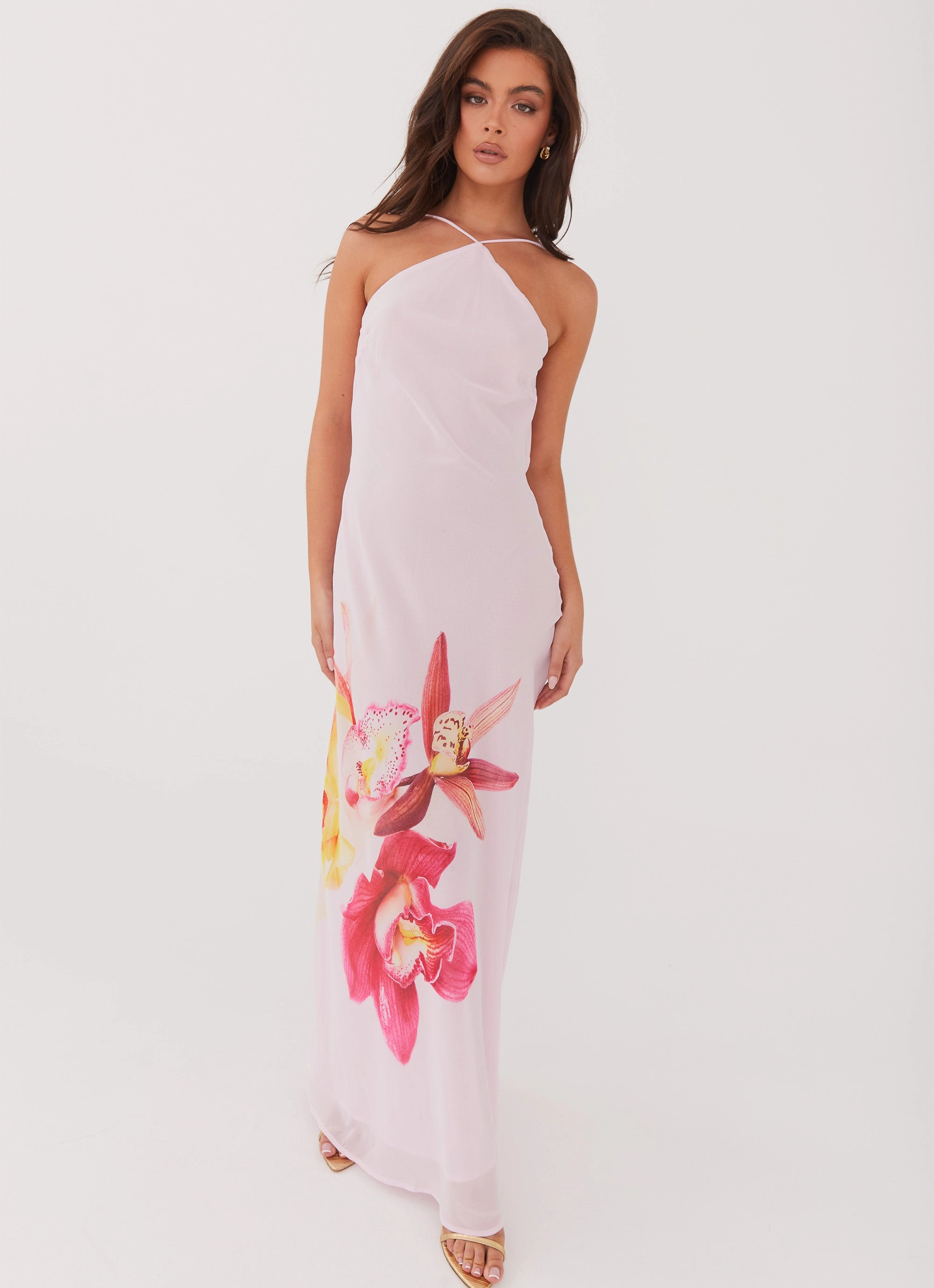 Blossom Hearts Maxi Dress - Pink Peony Street Ready