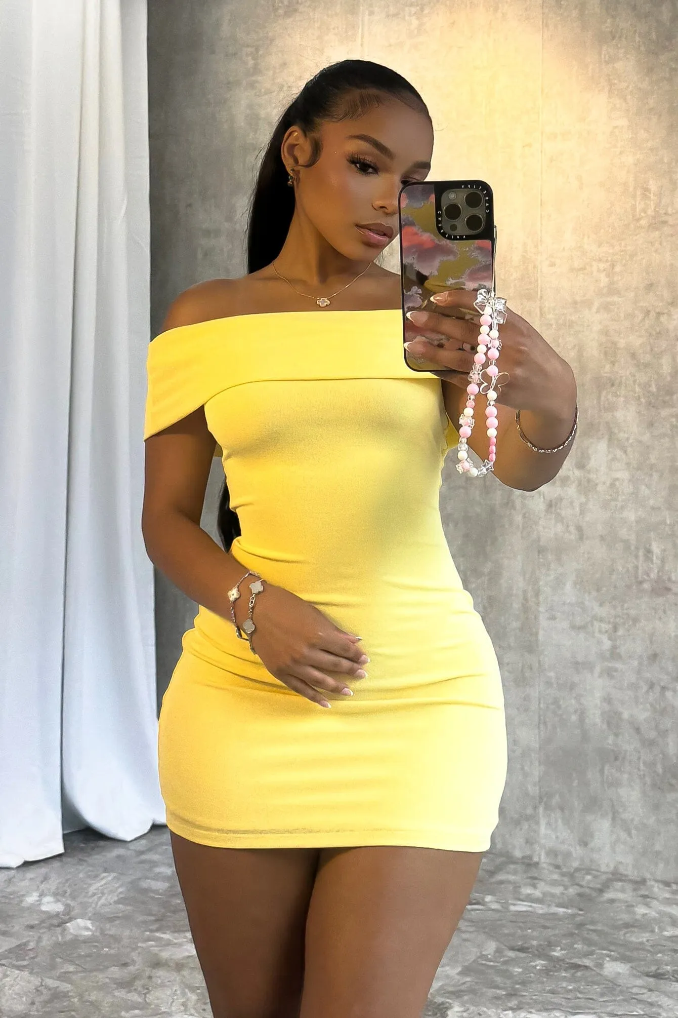 Uncut Off Shoulder Sleeveless Mini Dress Breathable Fit Sophisticated and Relaxed