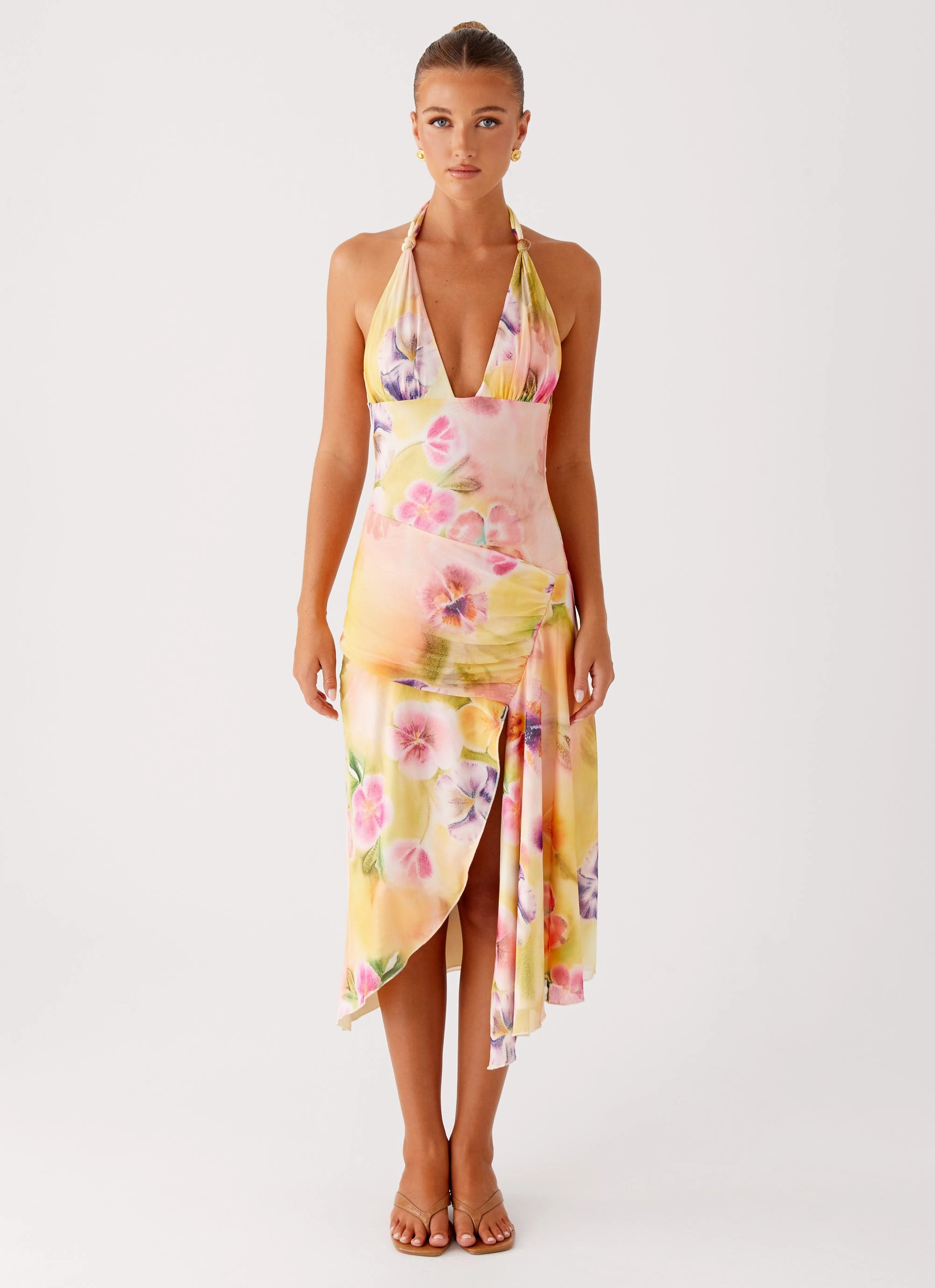 Kayce Midi Dress - Sunburst Floral Fast Chic Refined touch