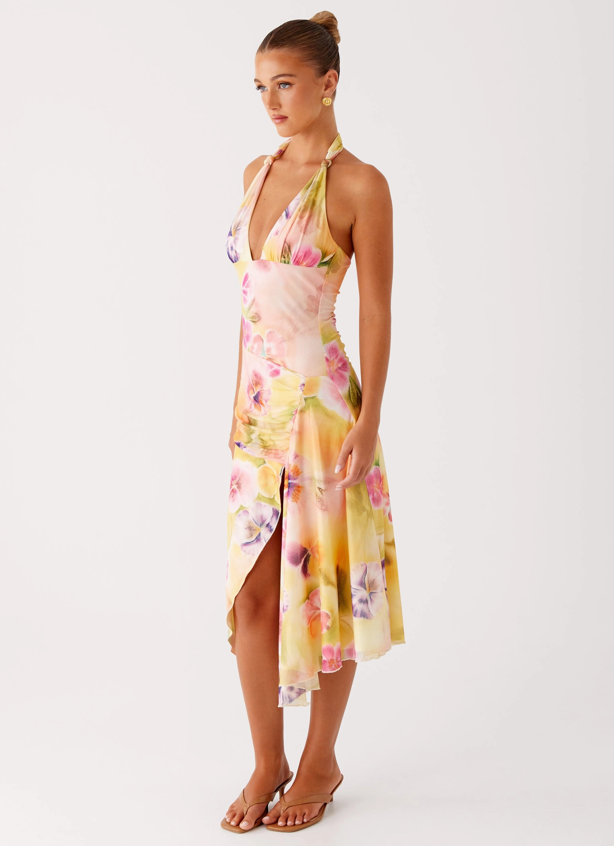 Kayce Midi Dress - Sunburst Floral Fashionable Fit