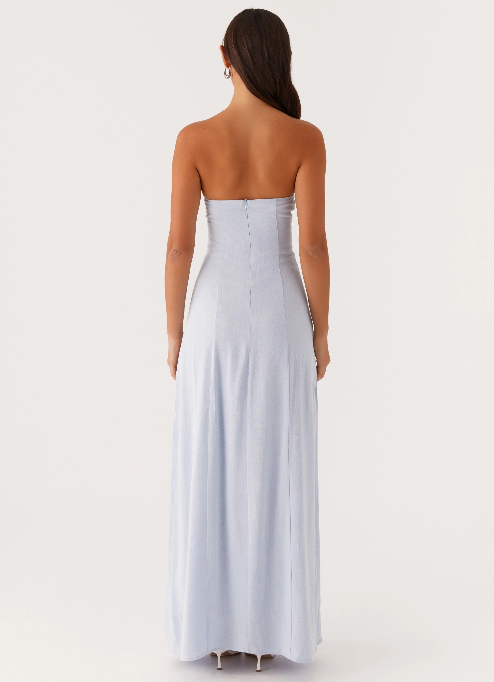 Tayla Linen Maxi Dress - Blue Clean Style Seasonal piece