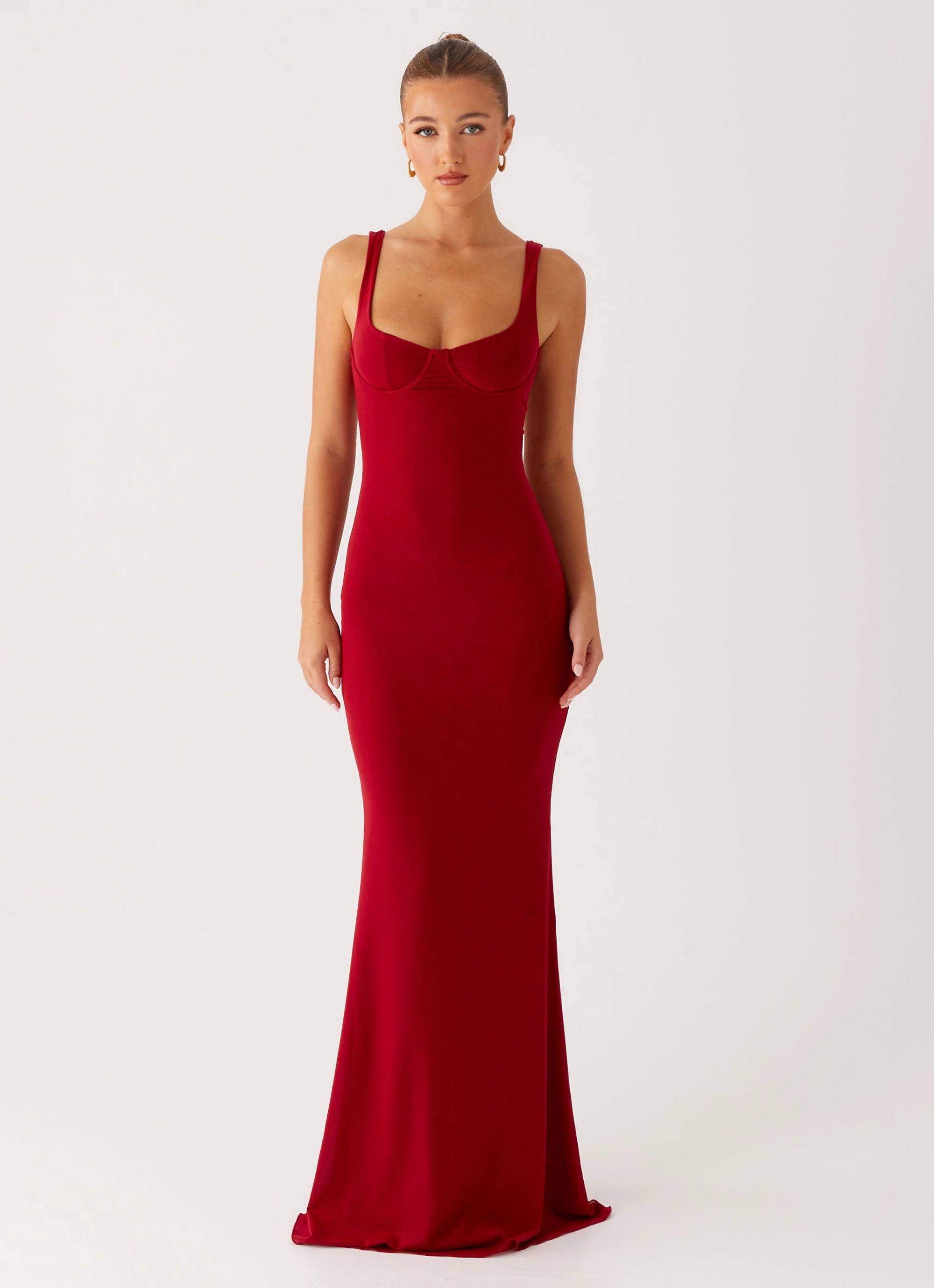 Safiya Maxi Dress - Maroon Fresh Energy