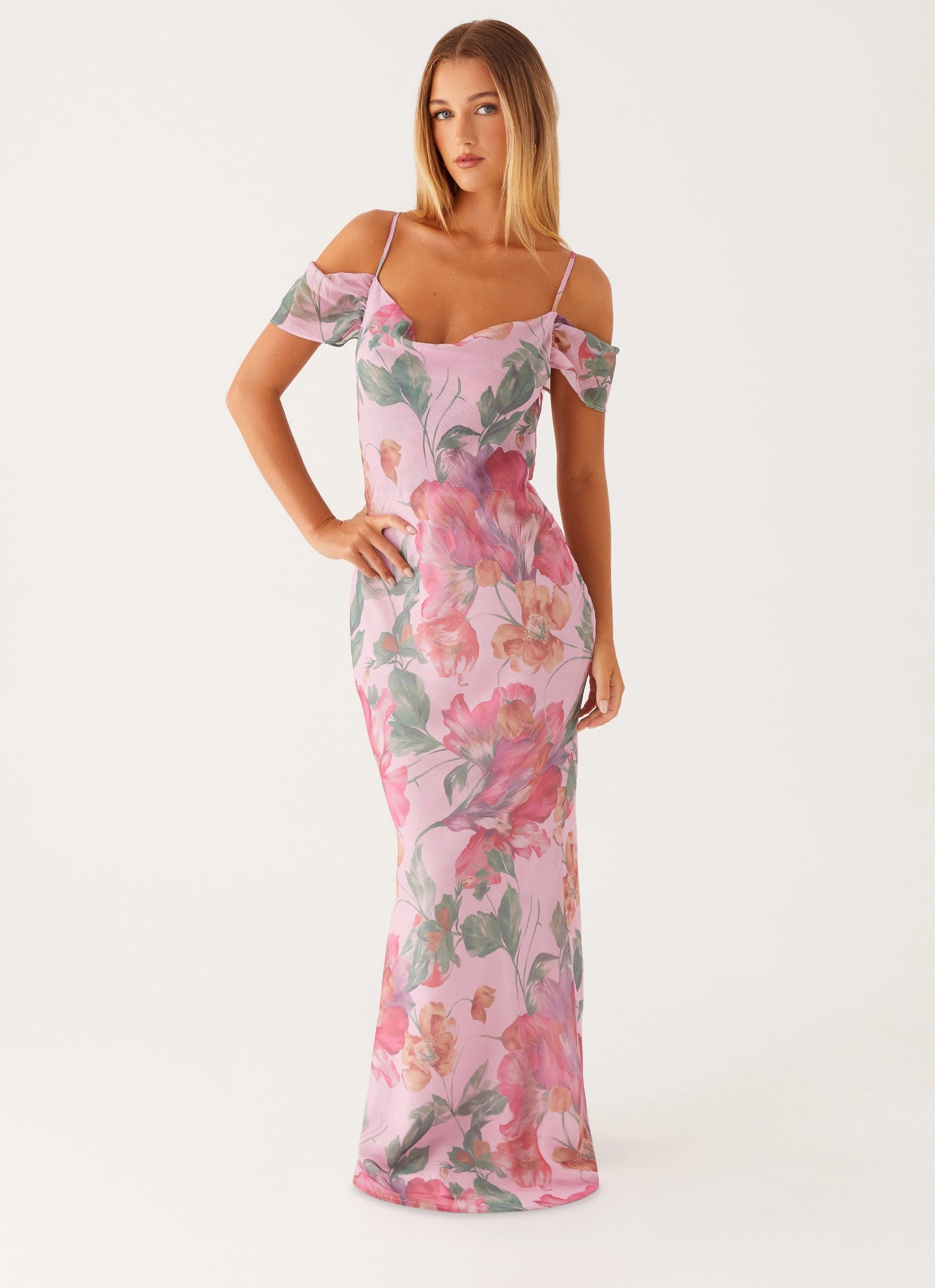 Smart Design Seline Maxi Dress - Pink Floral