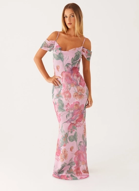 Smart Design Seline Maxi Dress - Pink Floral