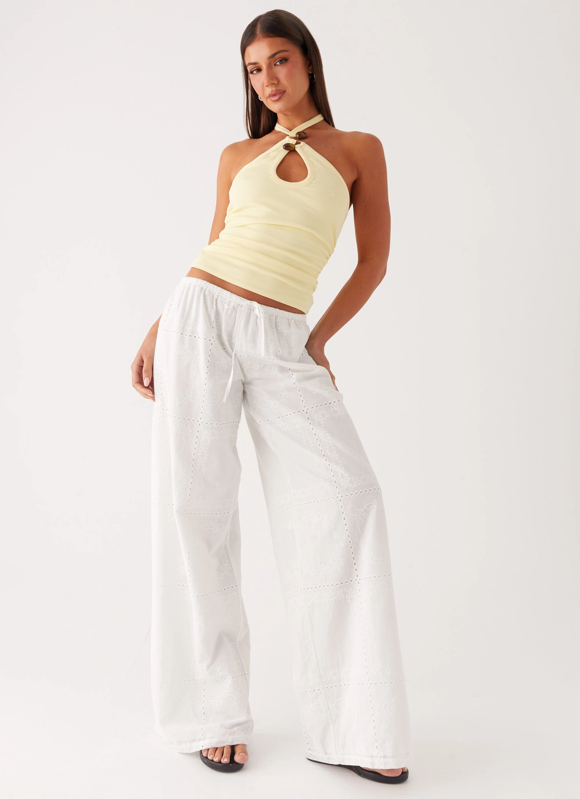 Freedom Fit Bille Low Rise Pants - White
