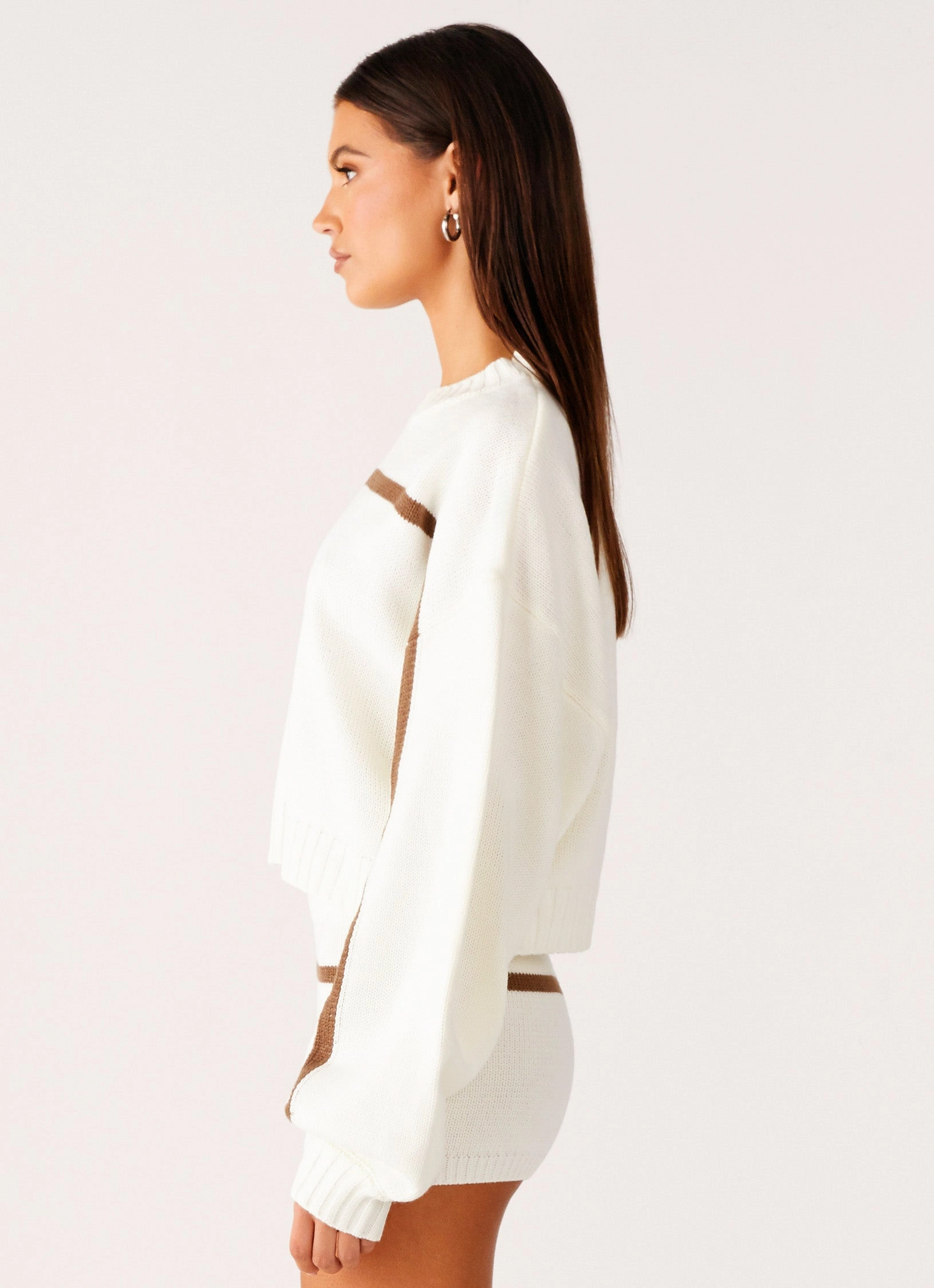 Waist Belt Paolo Knit Sweater - Off White
