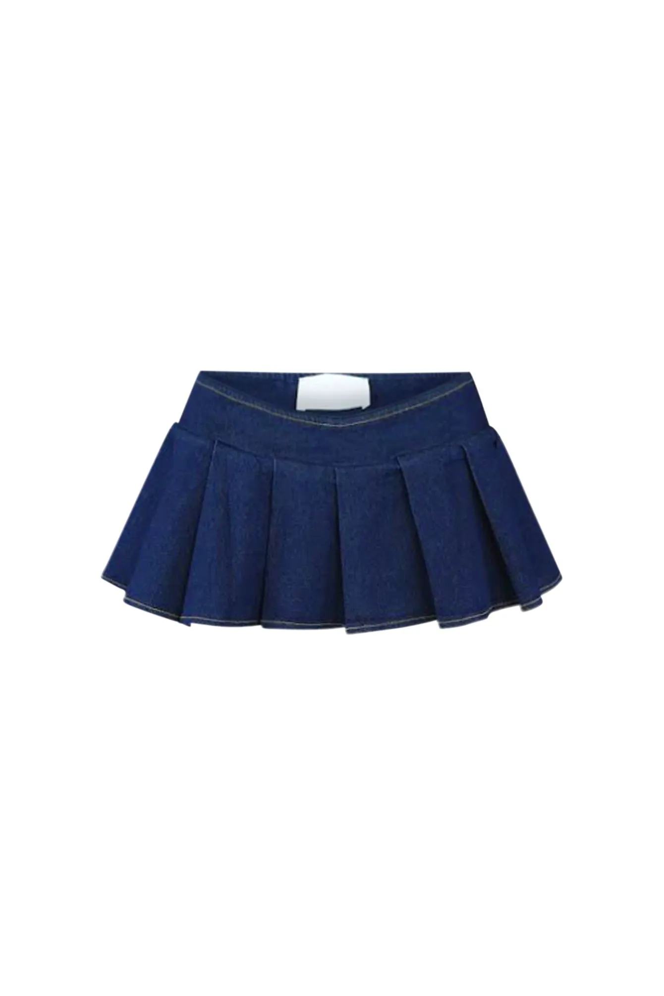 Lottie Low Rise Denim Mini Skirt WaterRepellentCoating Simple Silhouette