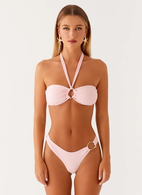 Moisture wicking Minimalist Swim Kivara Bikini Bottoms - Pink