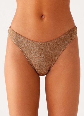 Versatile Swim Sun Spell Bikini Bottom - Gold