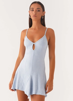 Flexible Piece Easy Movement Surry Mini Dress - Blue