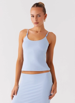 Garrix Bead Cami Top - Baby Blue FlexibleCuffs Elegant Look