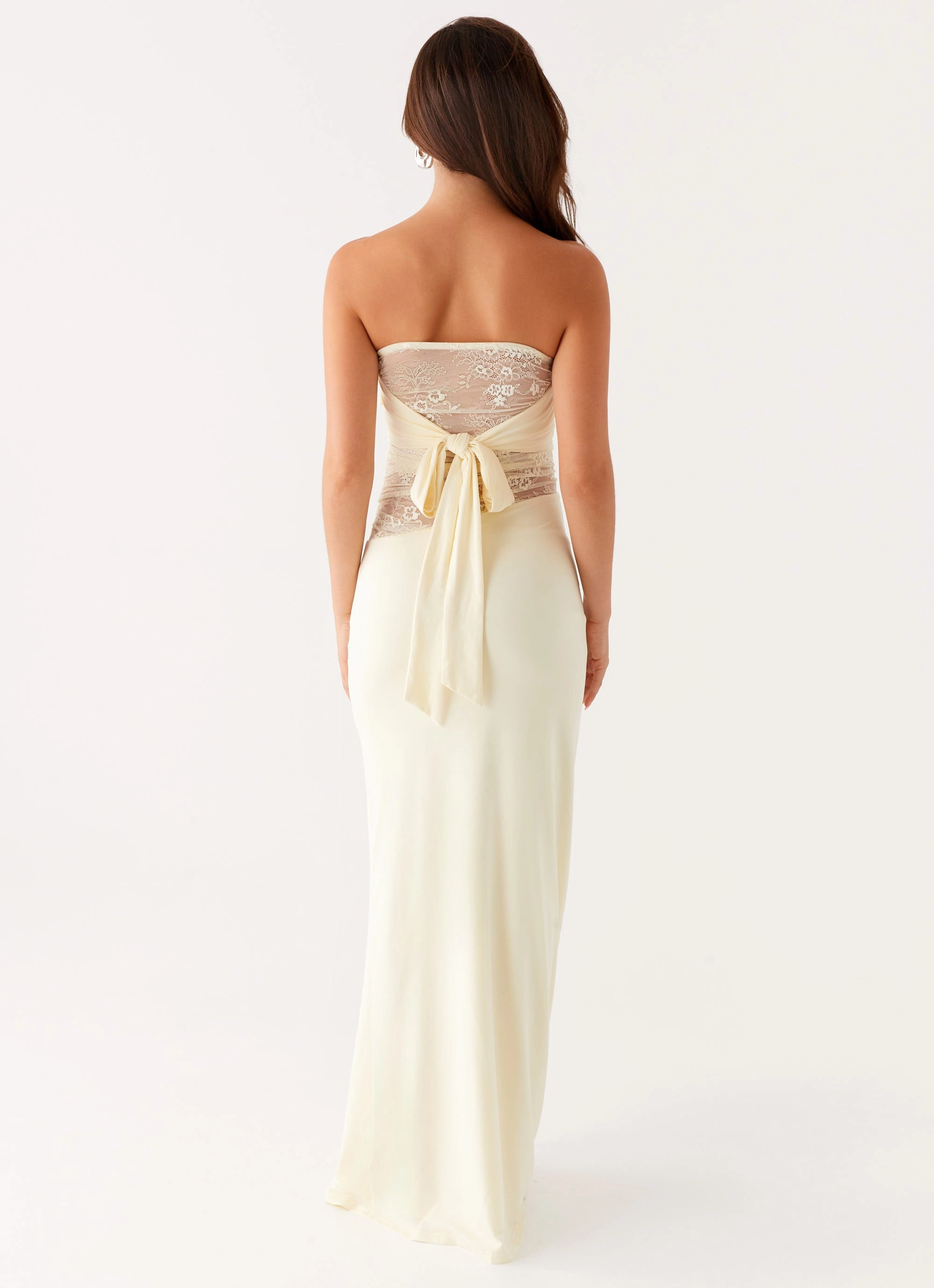 Sweet Energy Strapless Maxi Dress - Yellow Smile Soft