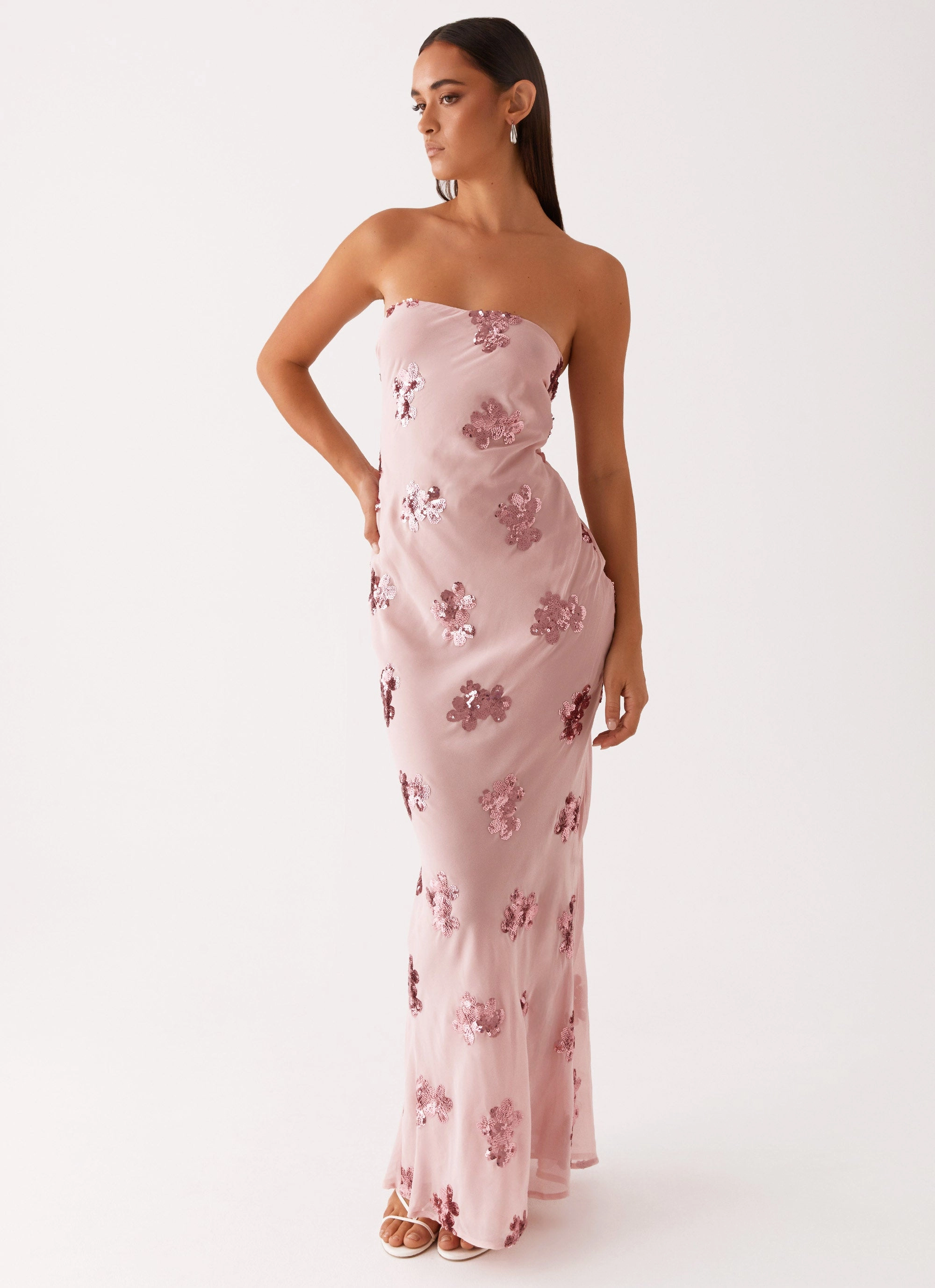 Sweet Escape Sequin Maxi Dress - Baby Pink Weekend Ready Noble Glow