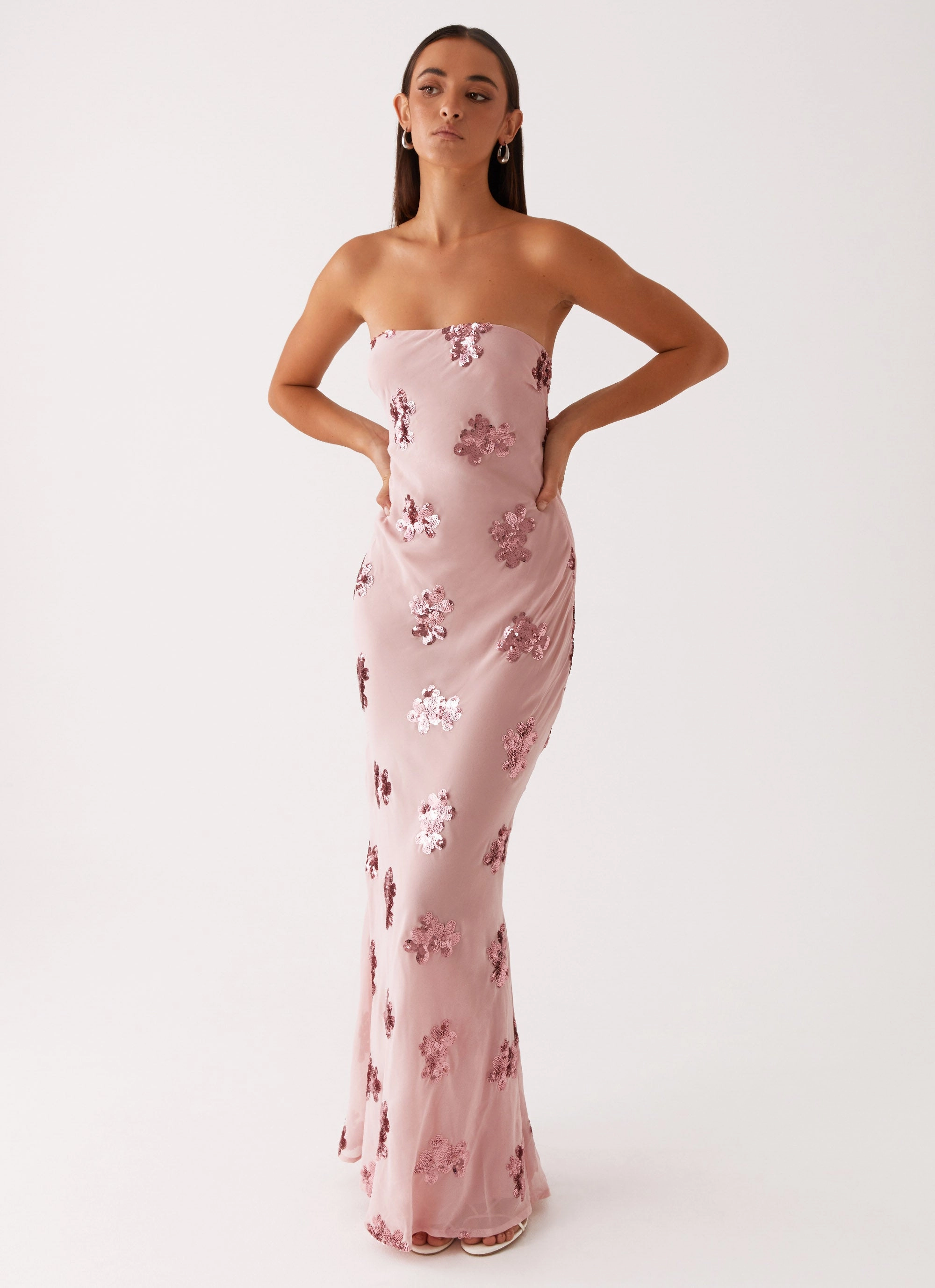 City Layers Sweet Escape Sequin Maxi Dress - Baby Pink