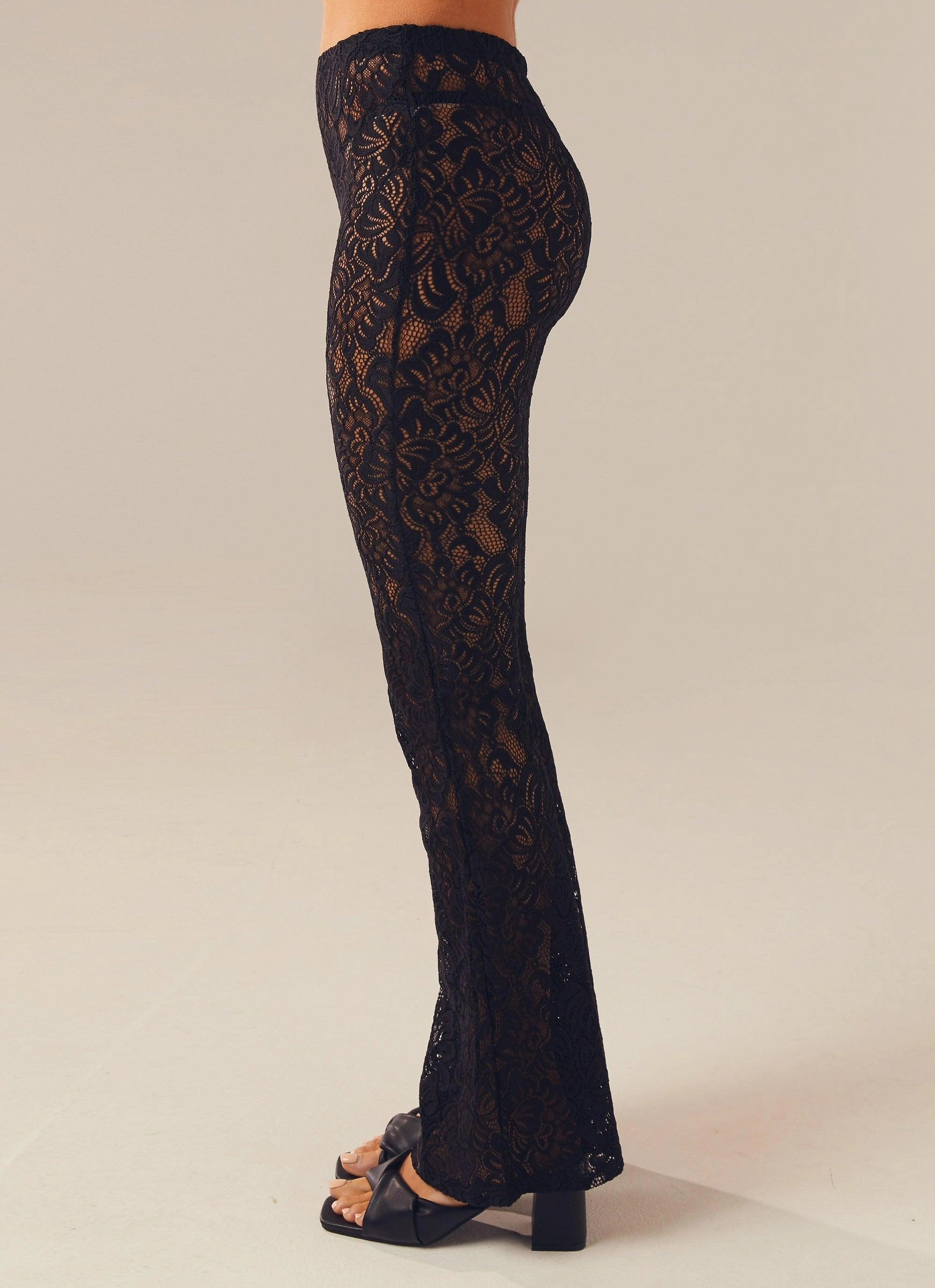 AbrasionResistantFabric Comfort Layer Sweet Fantasy Lace Pants - Shadow