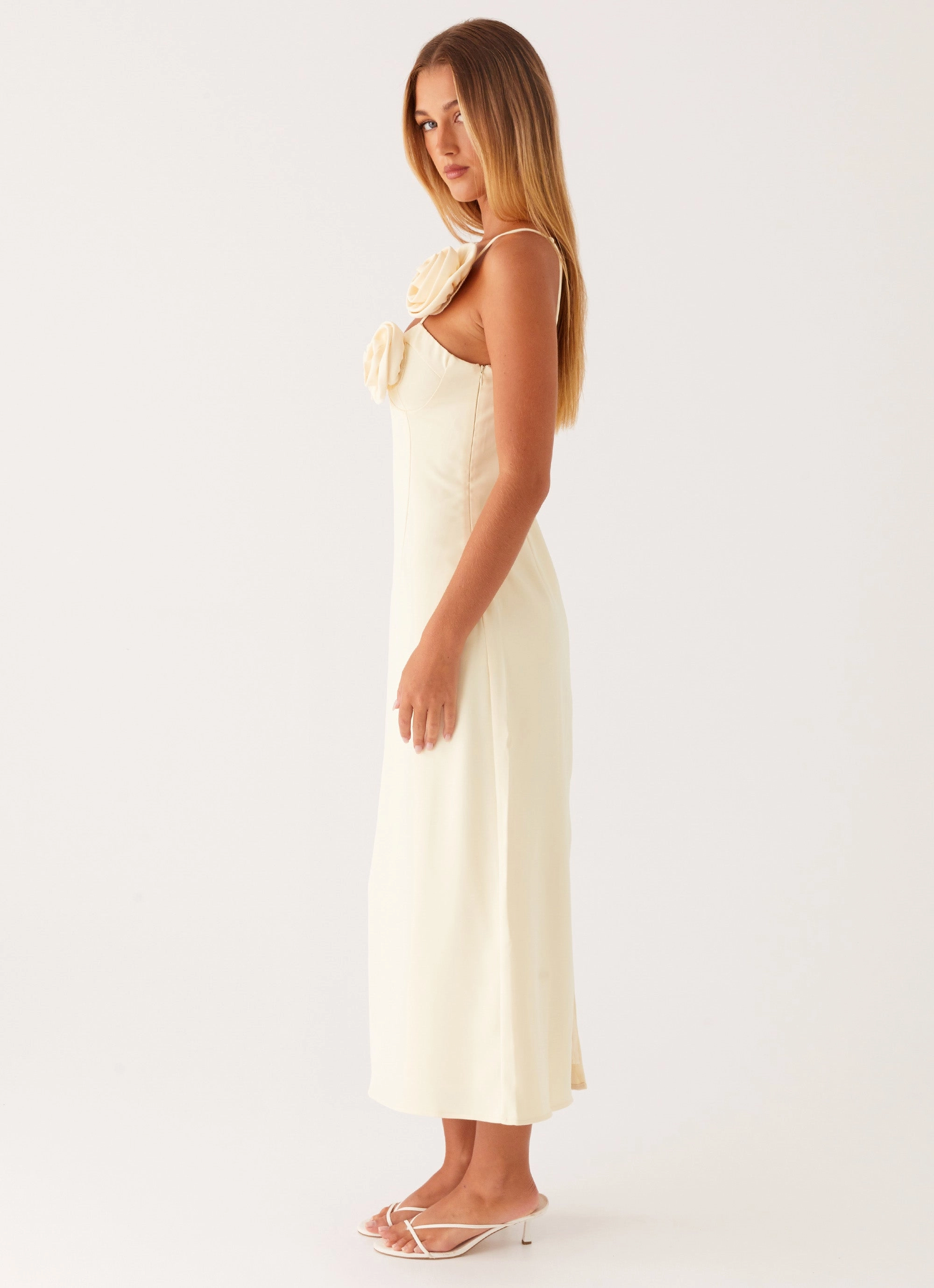 Sweetpea Midi Dress - Yellow Lightweight and Breezy Chic Rhythm