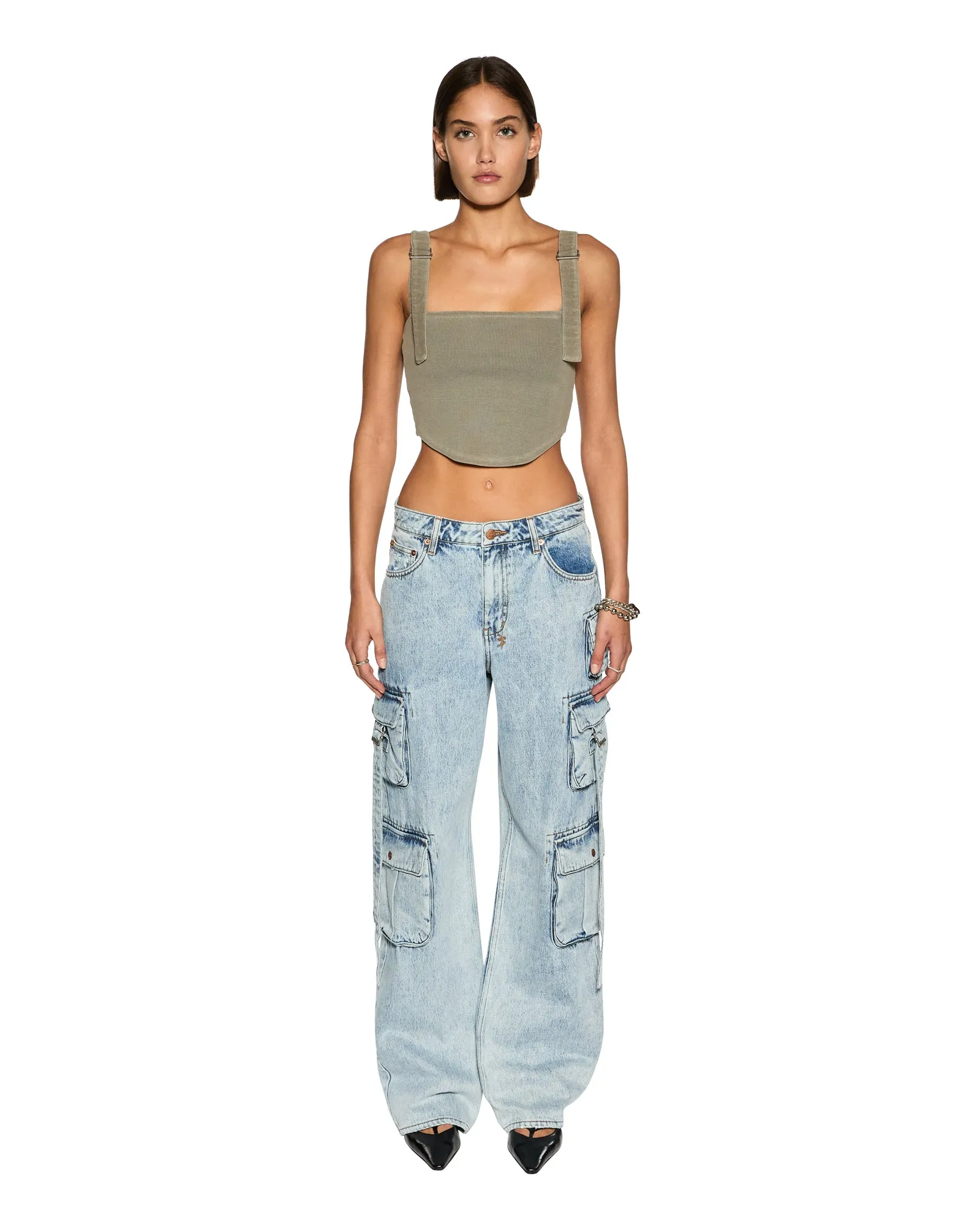 SYNDICATE BUCKLE TANK ASH EcoFriendlyMaterials AntiPillingTreatment