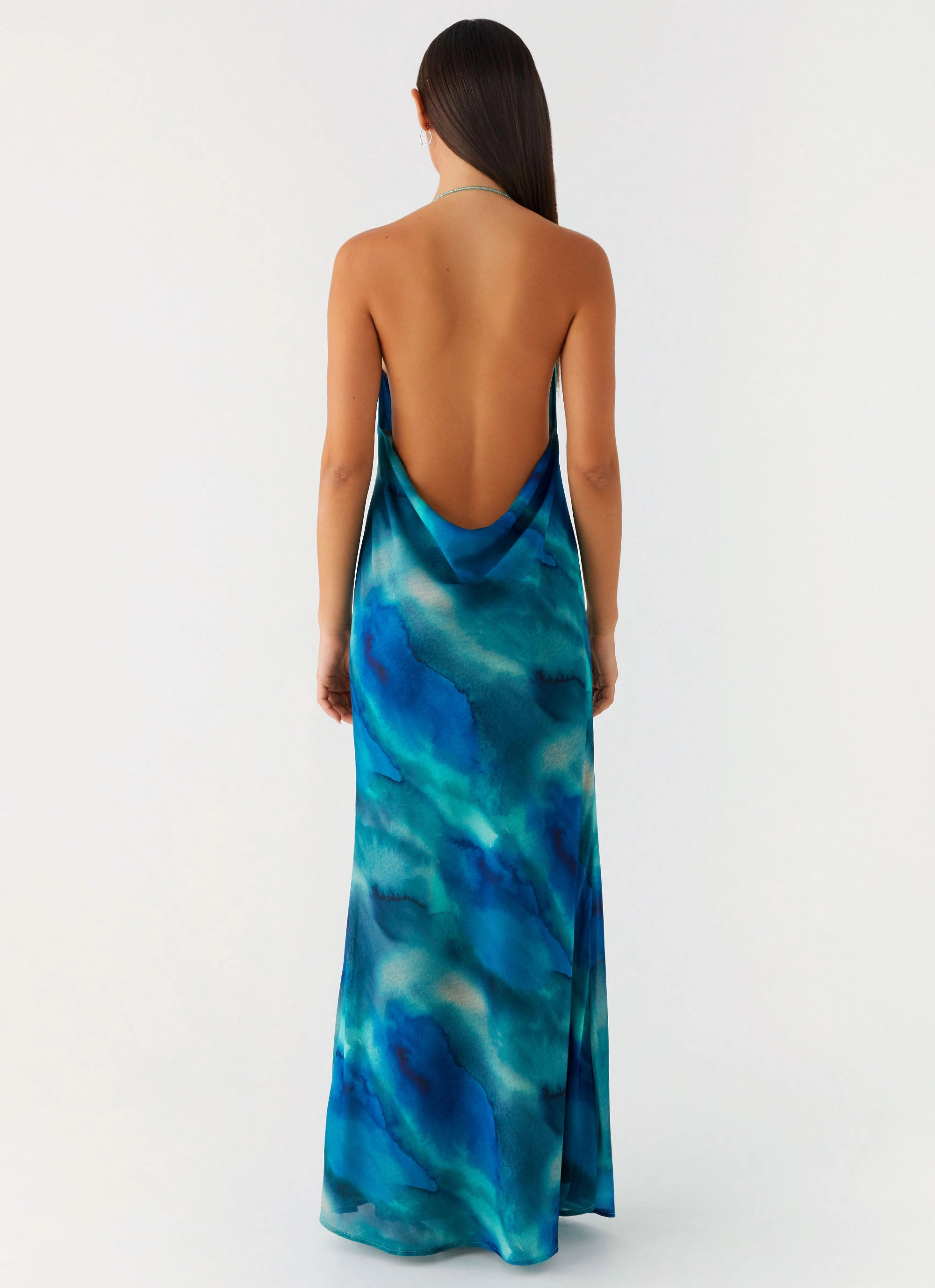 Outdoor Scene Journey Maxi Dress - Blue Tie Dye