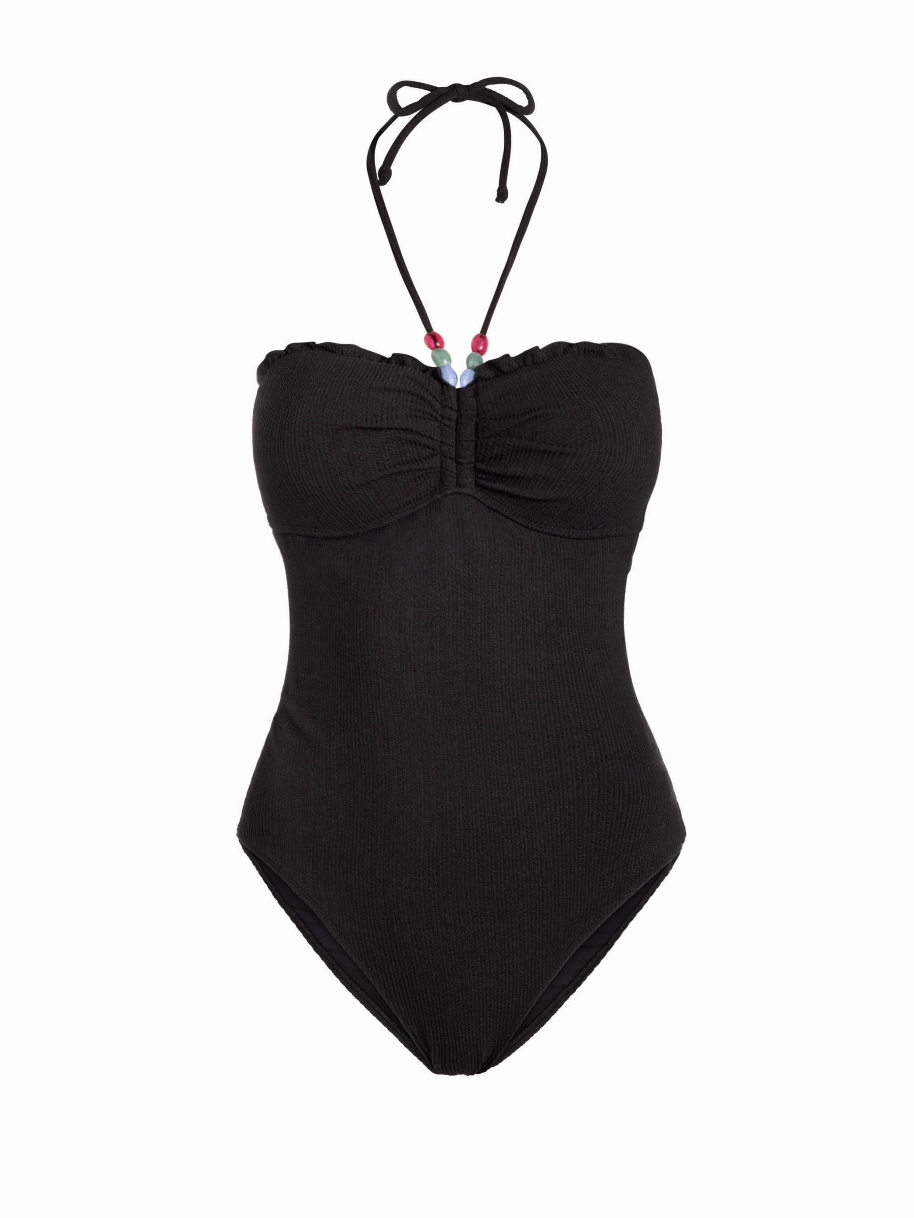Anti Fade Dye Talia One Piece In Black Texture