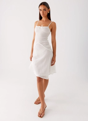 Linen Chic Tamar Midi Dress - White