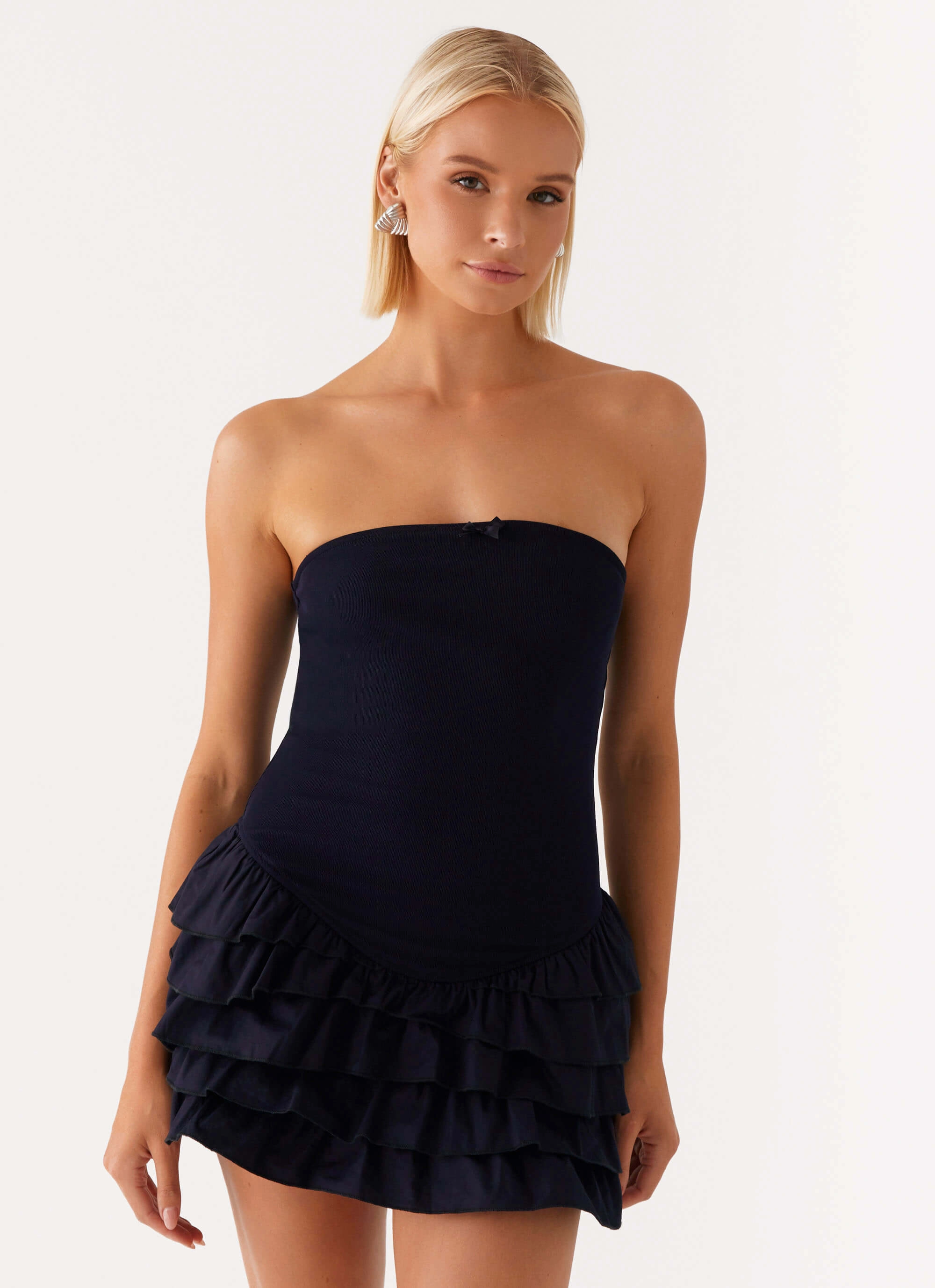 Tamay Mini Dress - Navy Daily Mood Tassel accents