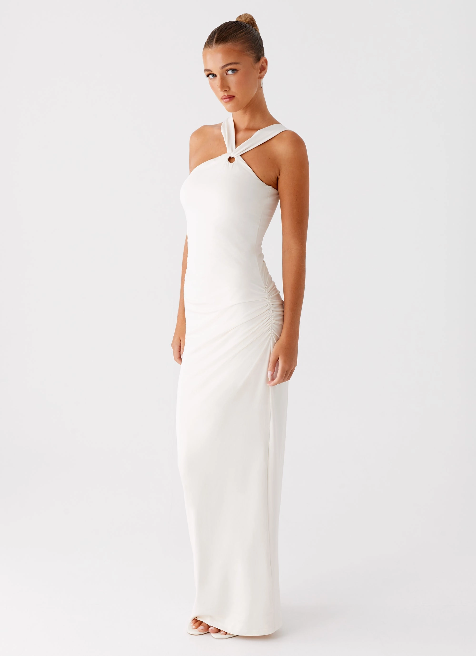Tamira Maxi Dress - Ivory Night Ready Crisp Detail