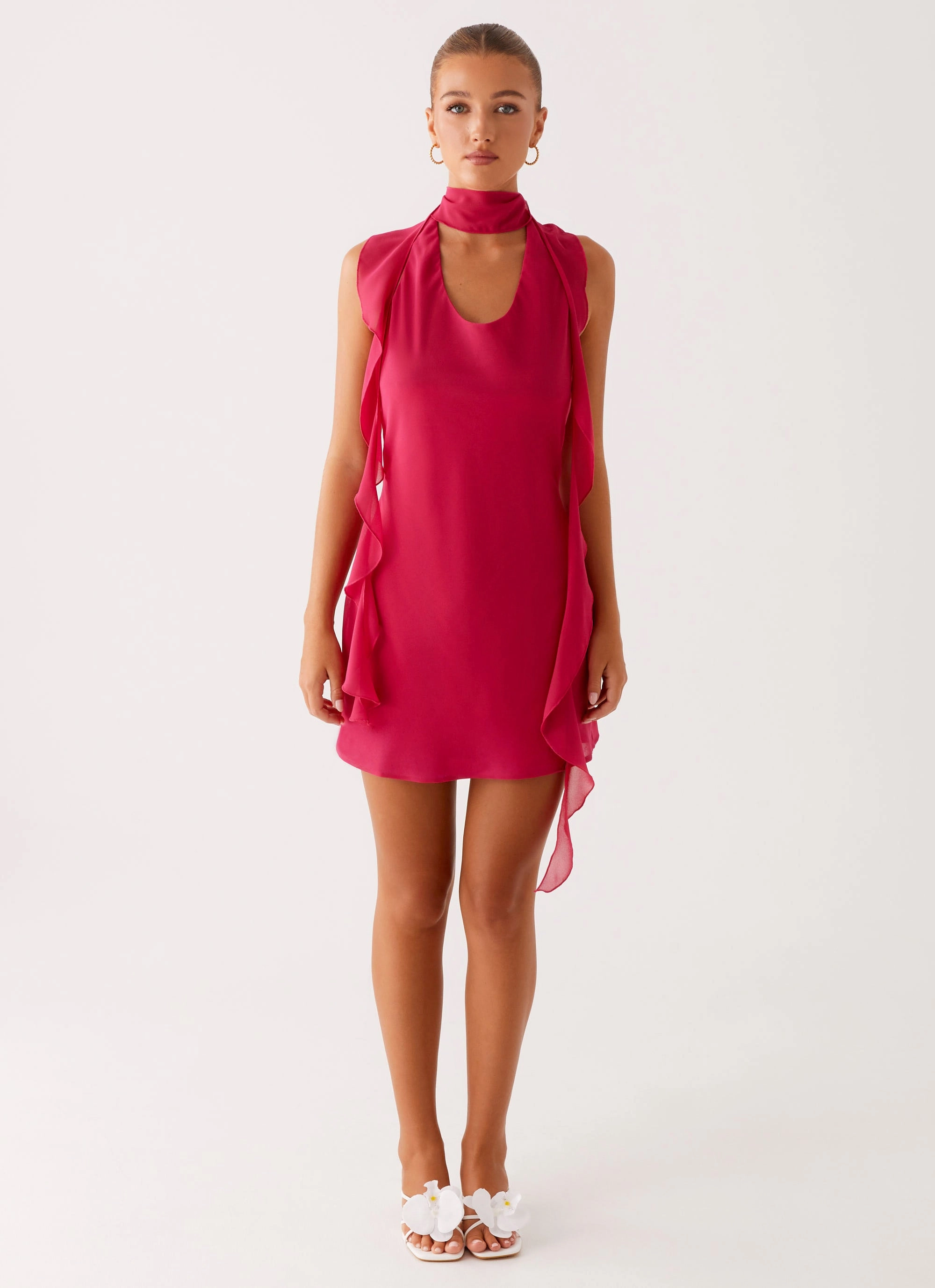 Tanner Mini Dress - Fuchsia Bold colors Luxe Look
