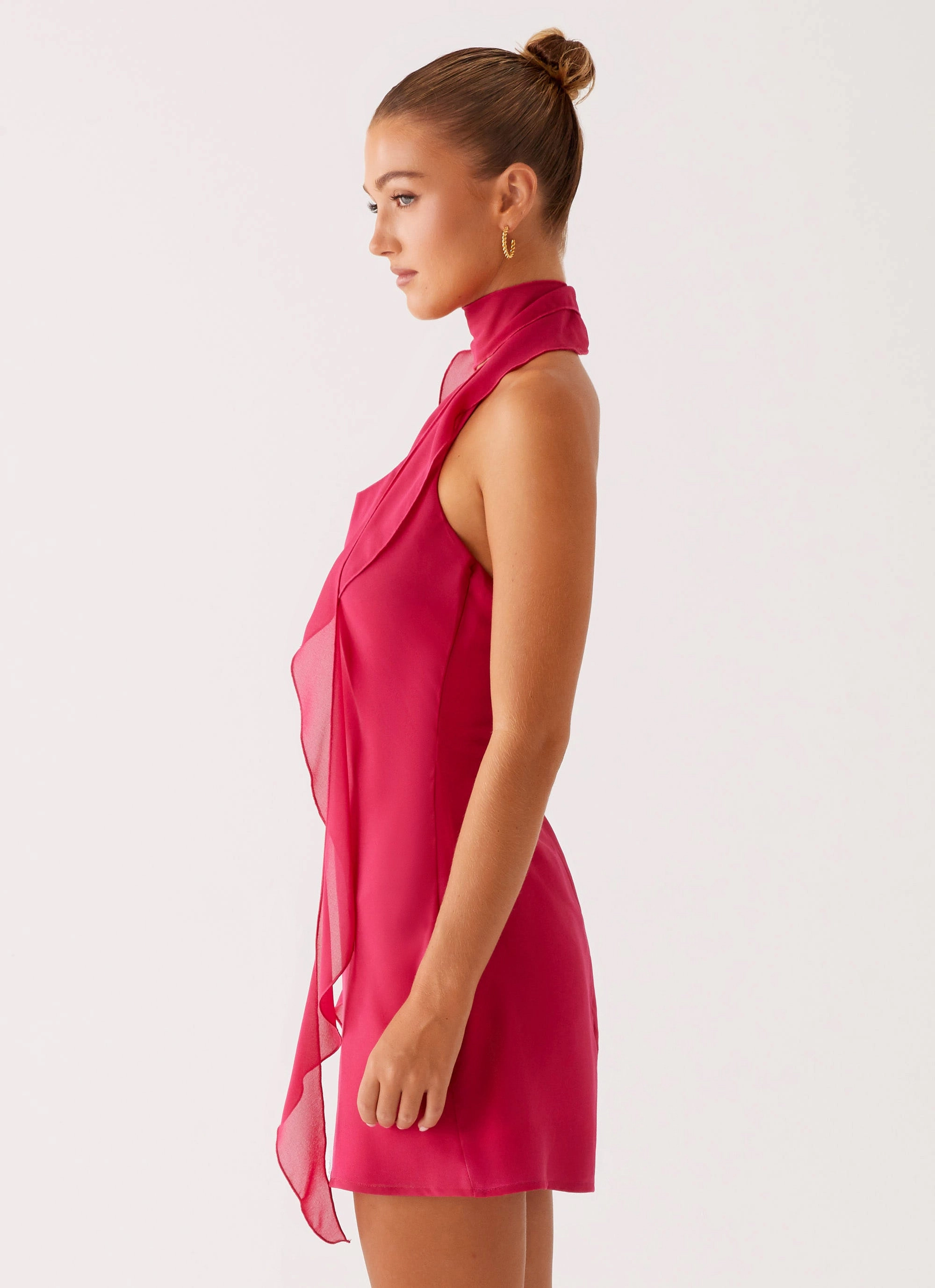 Tanner Mini Dress - Fuchsia Flattering Look Vibrant Look