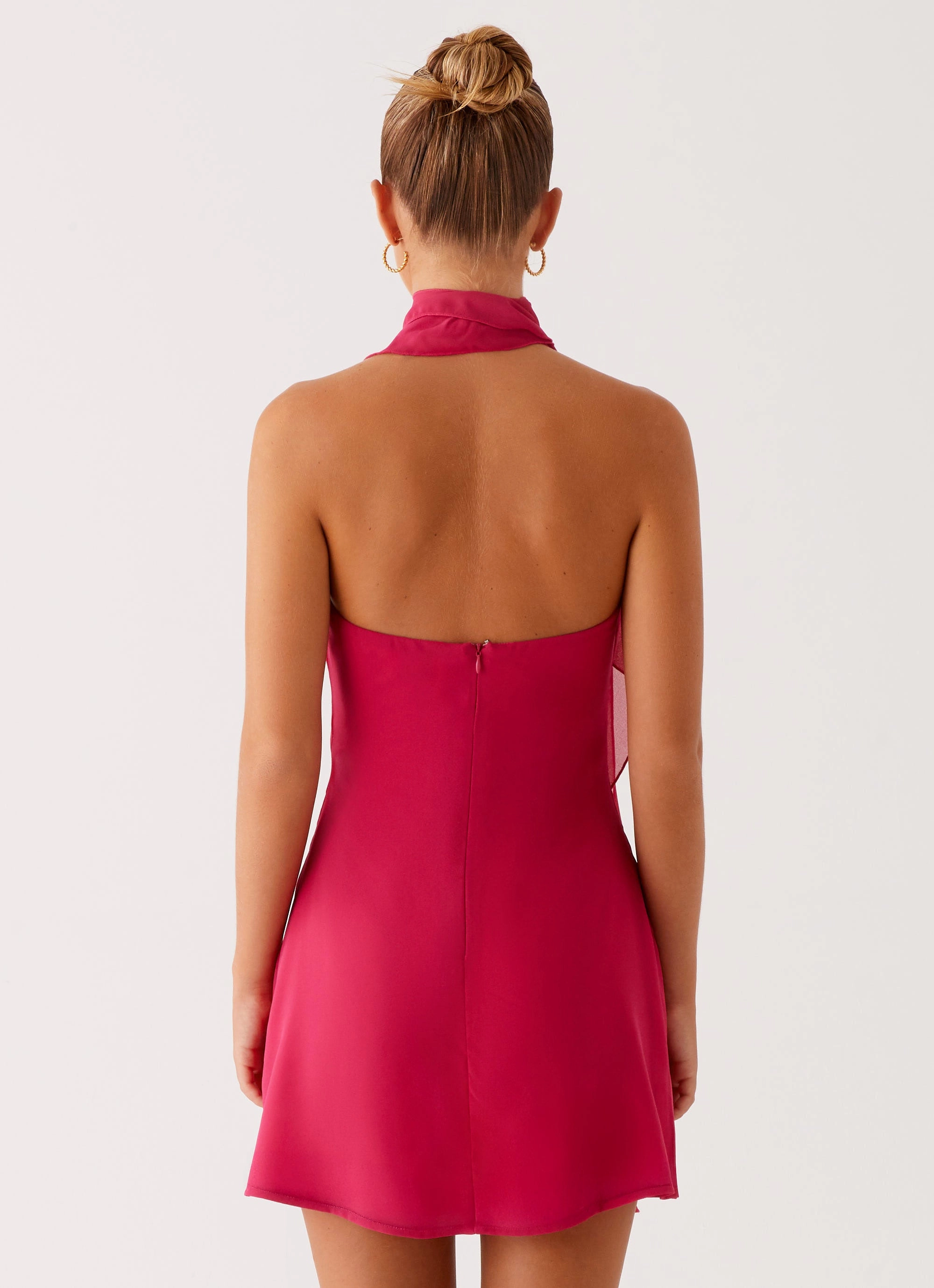 Refined Form Calm Outfit Tanner Mini Dress - Fuchsia