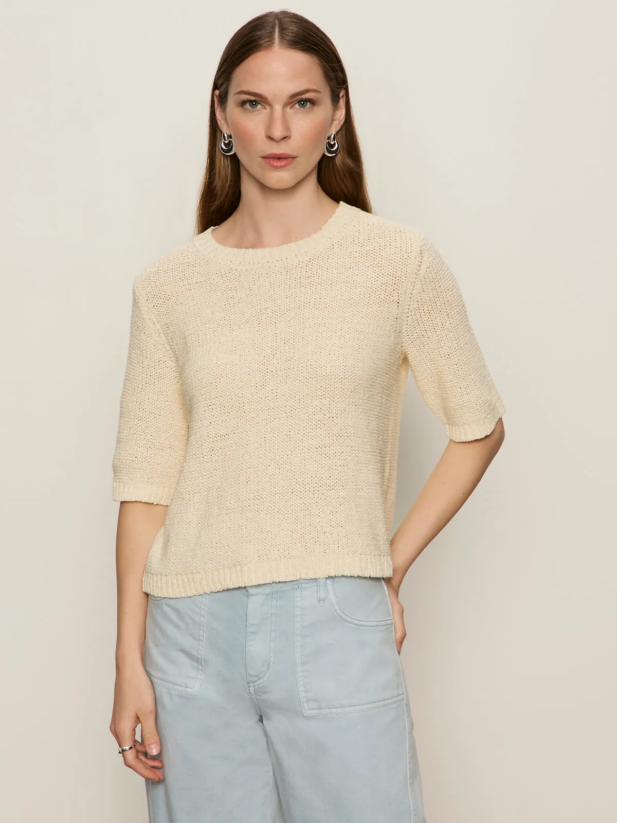 Slim Silhouette TemperatureRegulatingLining Tape Yarn Tee Macrame