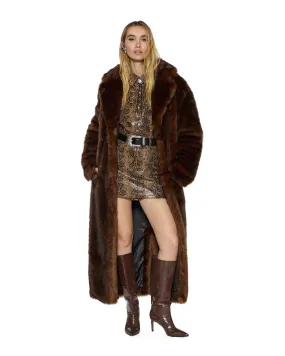 ALTON FAUX FUR JACKET TAWNY detachable sleeves suitable for funerals