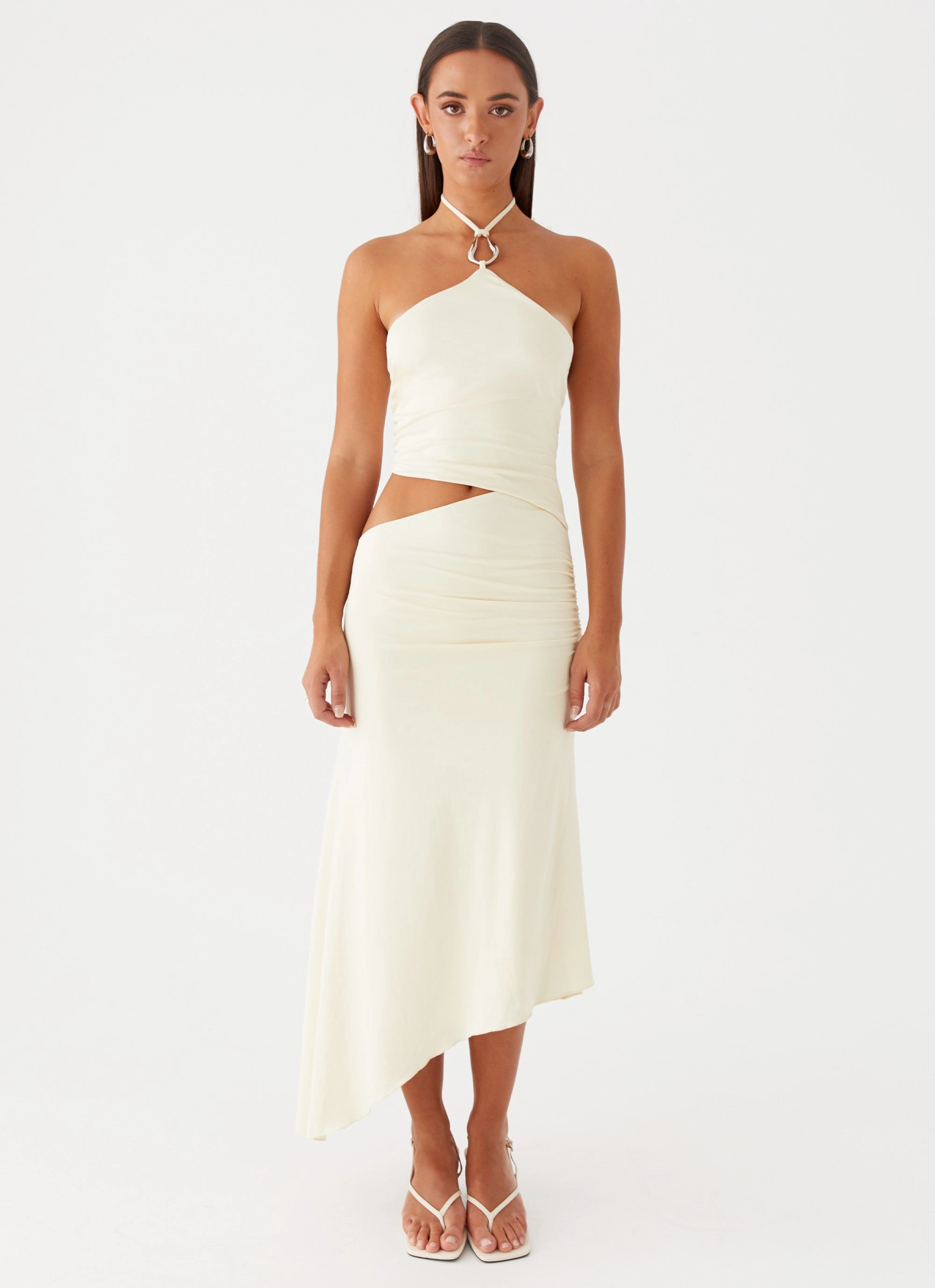 Tasha Maxi Dress - Lemon Everyday Ready Textured Look