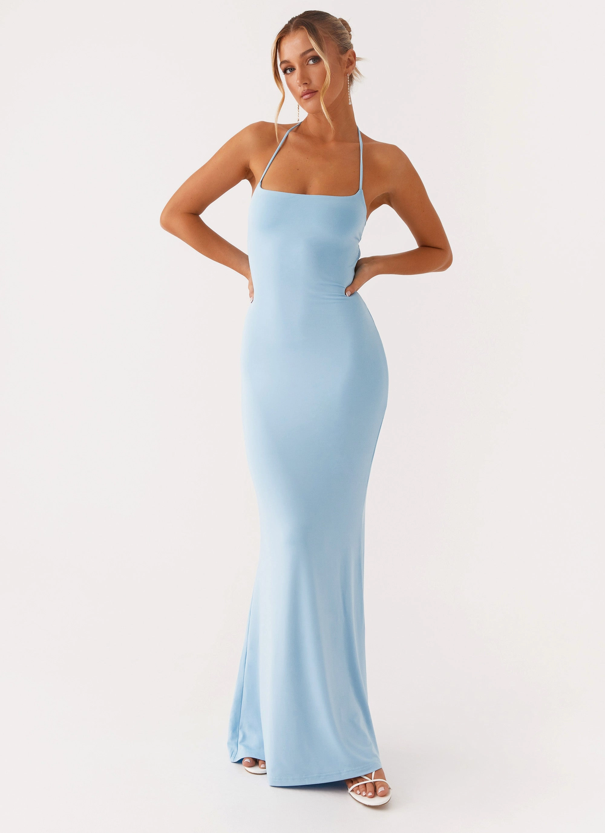Light Fabrication Talk About Us Maxi Dress - Blue