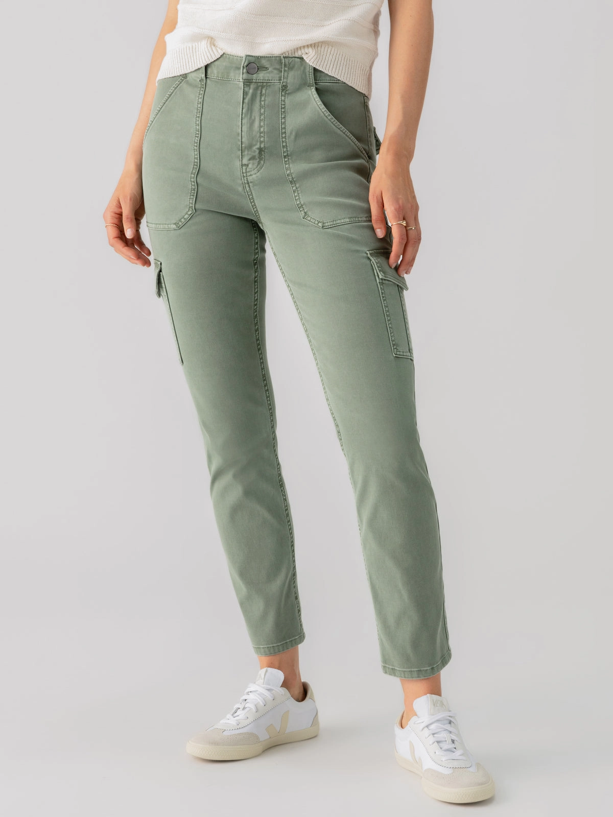 Sculpted Hayden Cargo Standard Rise Pant Dark Spruce Durable Stitching