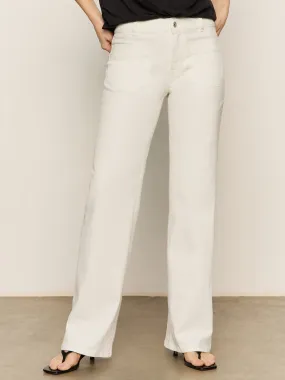 Functional Ease Marine Full Length Semi High Rise Jeans Bleached White