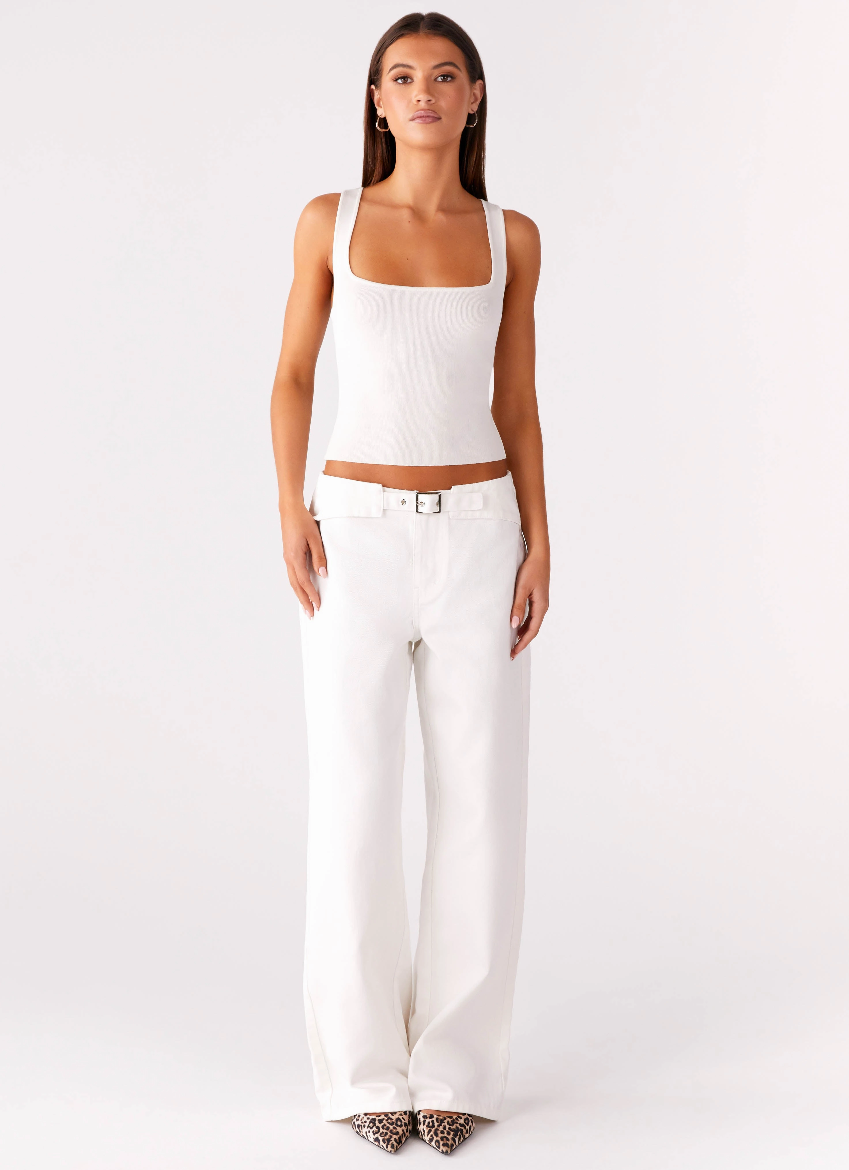 Texas Low Rise Jeans - White Versatile Fit