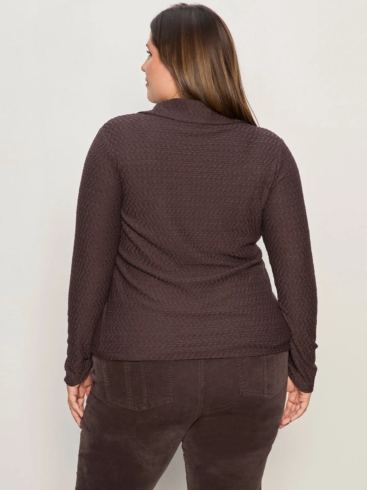 SleevelessOption Textured Knit Dreamgirl Top Semi Sweet Extended Sizing