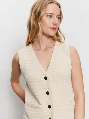 Textured Sweater Vest Macrame Durable Weave