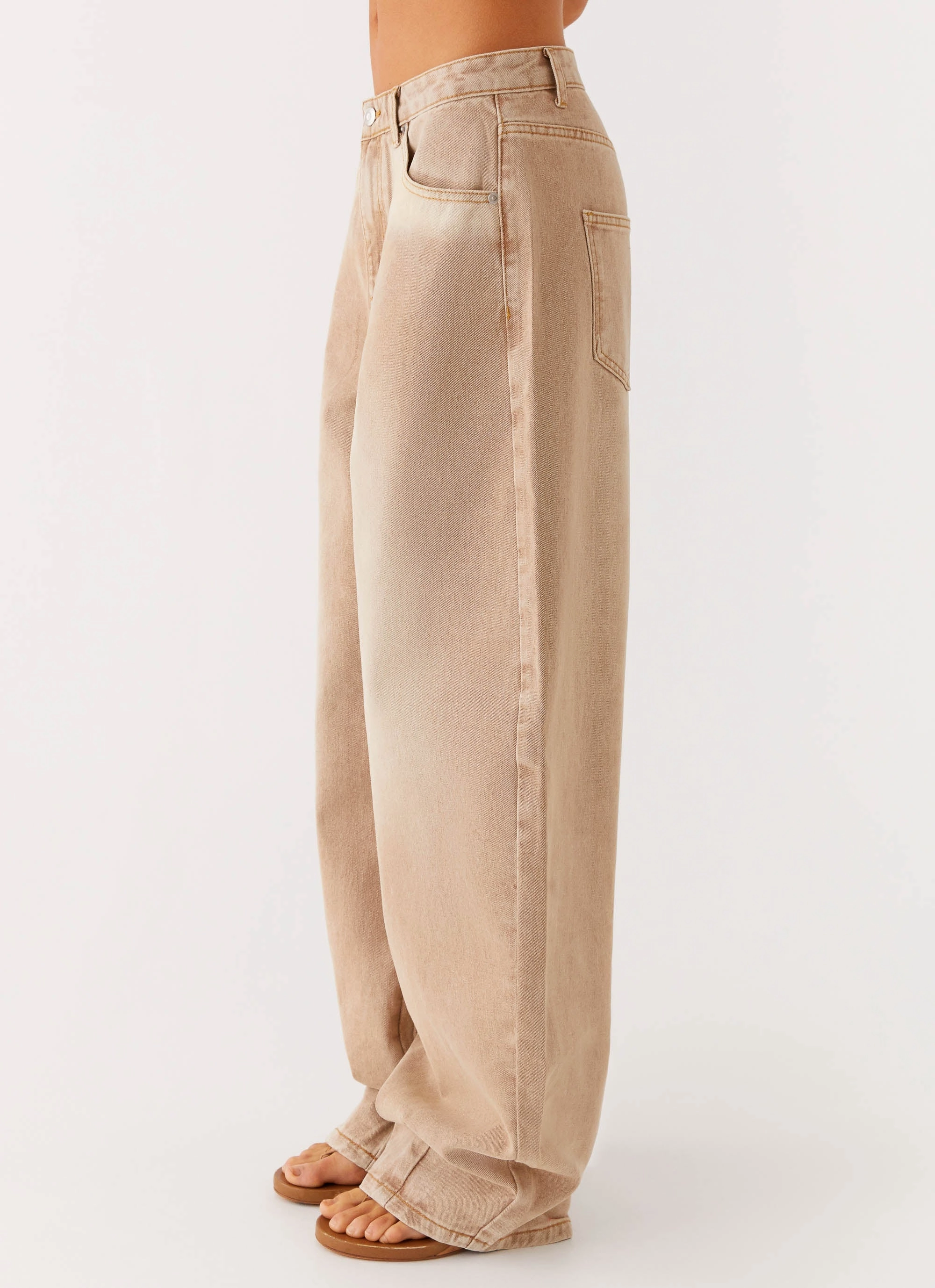 Weekend Wear Modern Wear Khalil Baggy Jeans - Tan