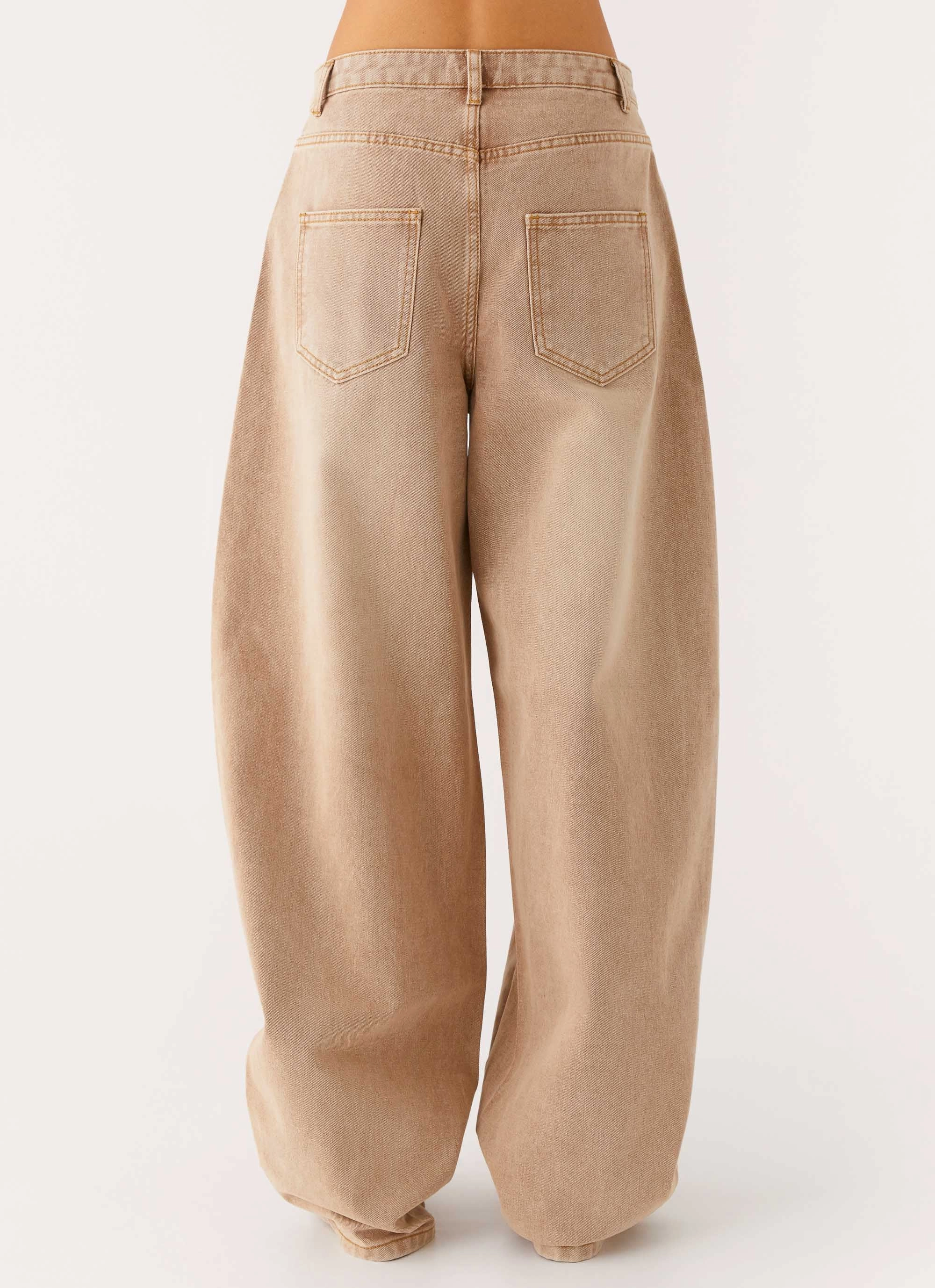Khalil Baggy Jeans - Tan Urban Look