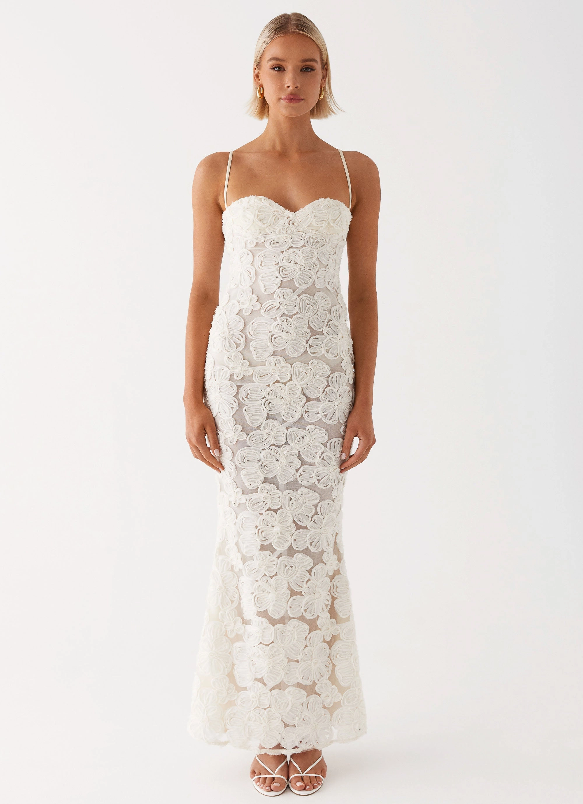 Flow Line Silky-Feel That Girl Maxi Dress - Ivory