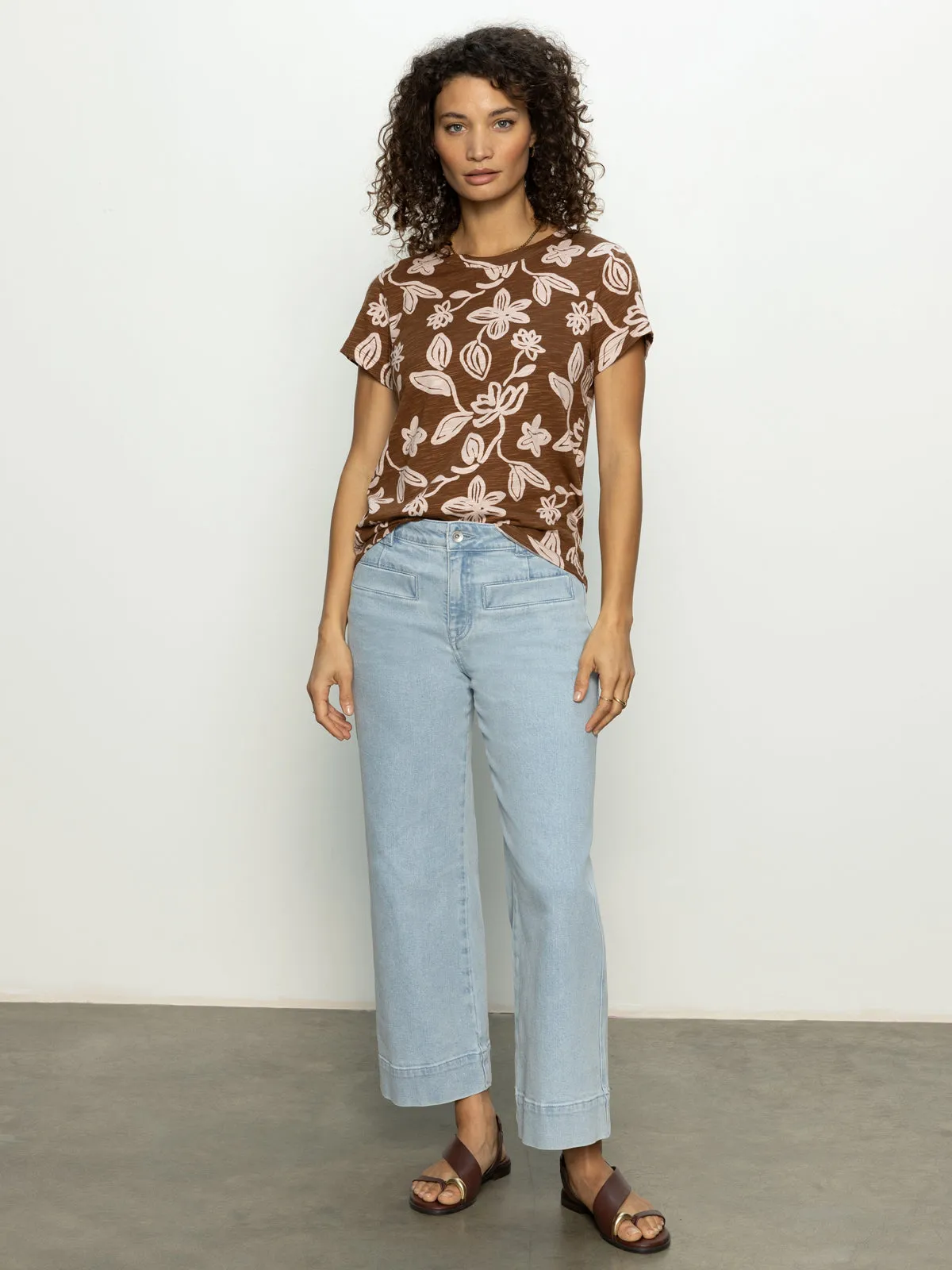 The Perfect Tee Earth Ivy Mesh Lining Curved Hemline